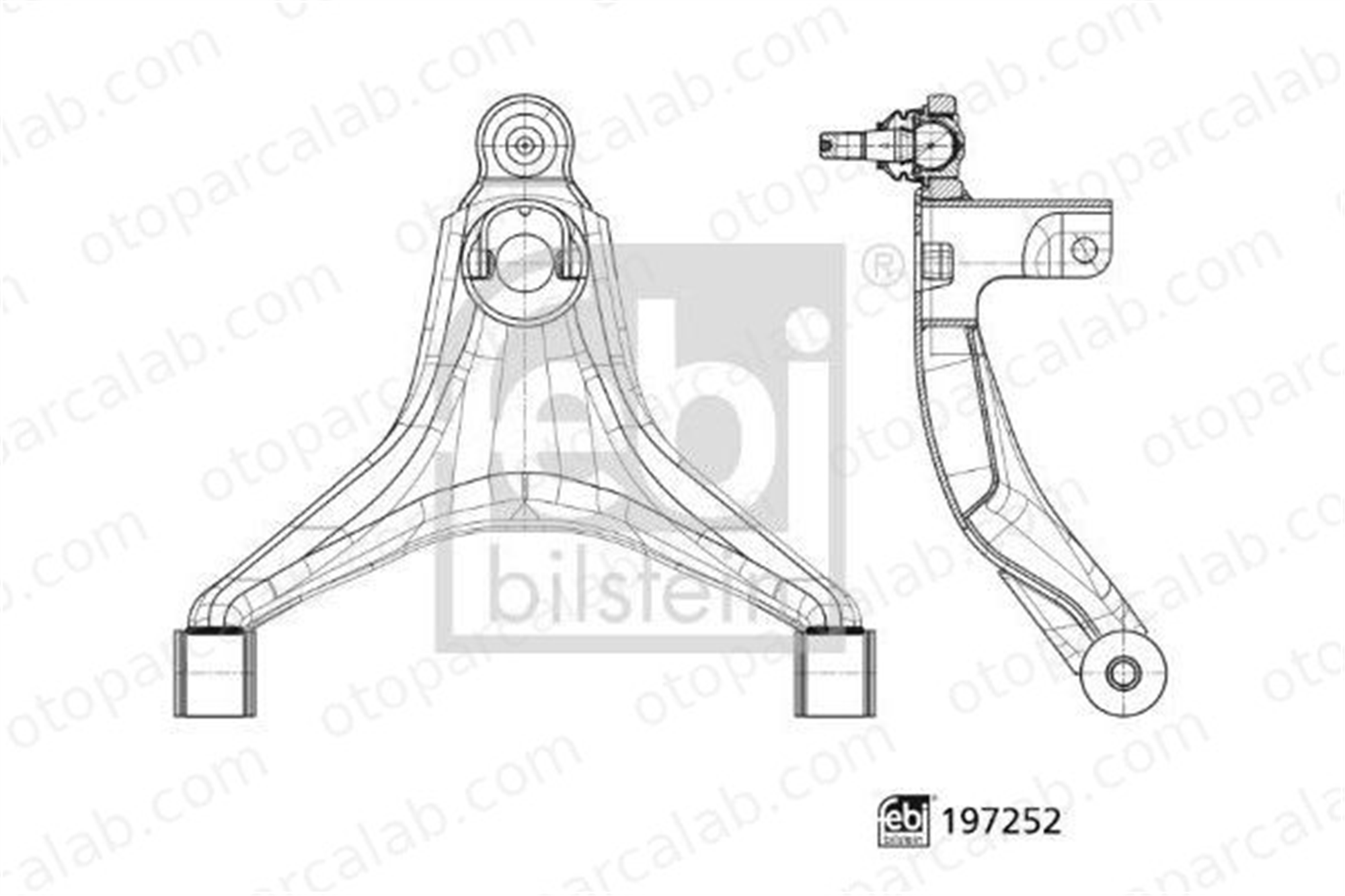 FEBI BILSTEIN 197252 Salıncak Ön Alt Sağ veya Sol IVECO DAILY VI Panelvan/Van DAILY VI Platform şasi 5801564316