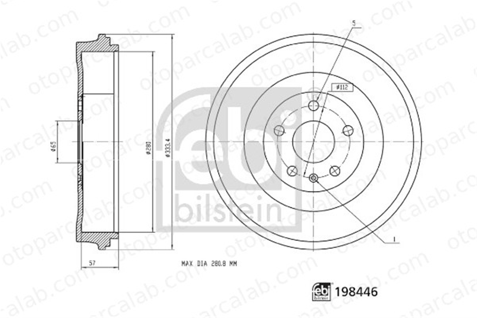 FEBI BILSTEIN 198446 Kampana Arka Sağ veya Sol VW ID.4 1EA609617E 2720177