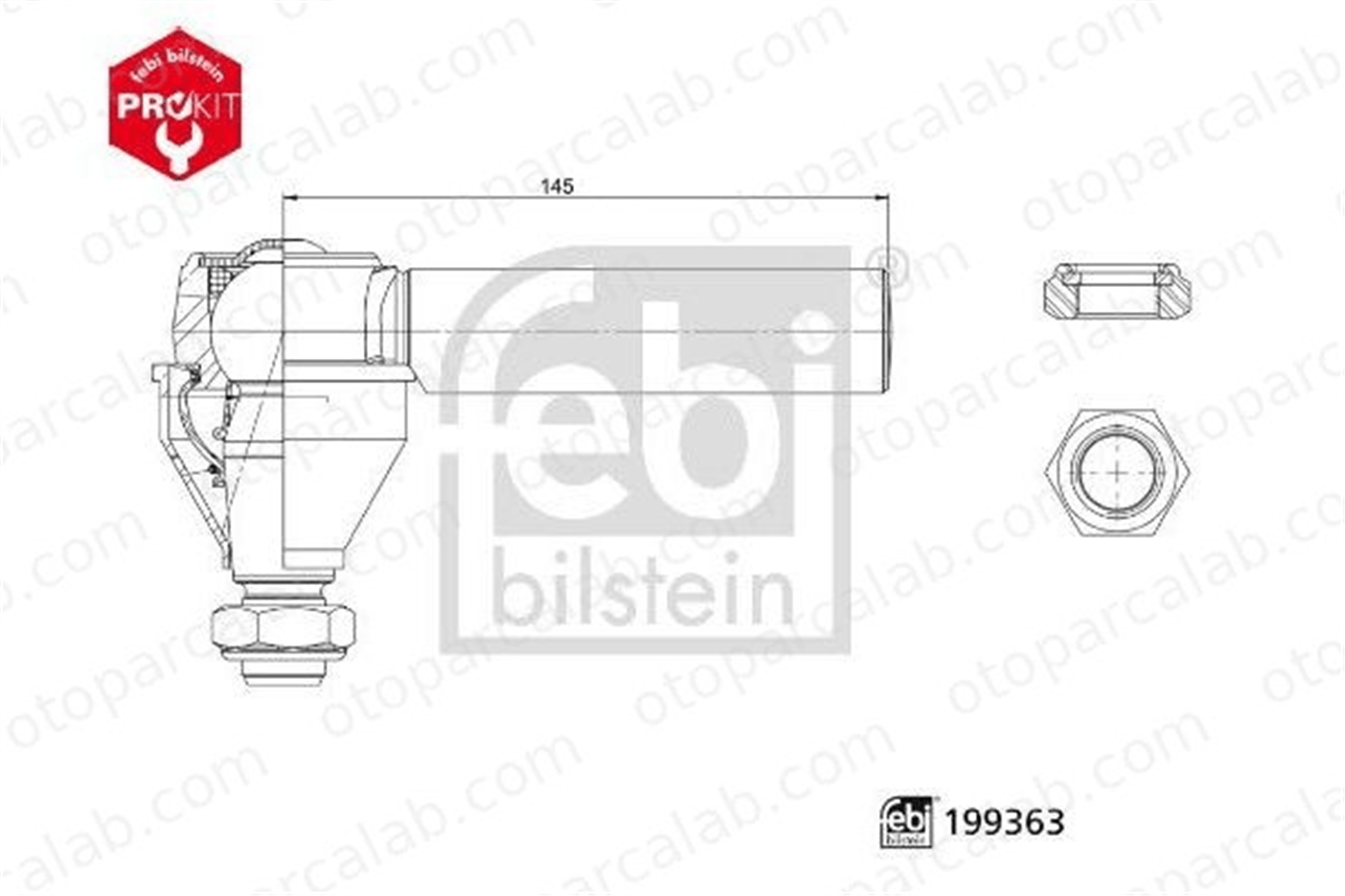FEBI BILSTEIN 199363 Rot Başı Sağ veya Sol MERCEDES-BENZ AROCS ACTROS MP4 / MP5 199363 24604848