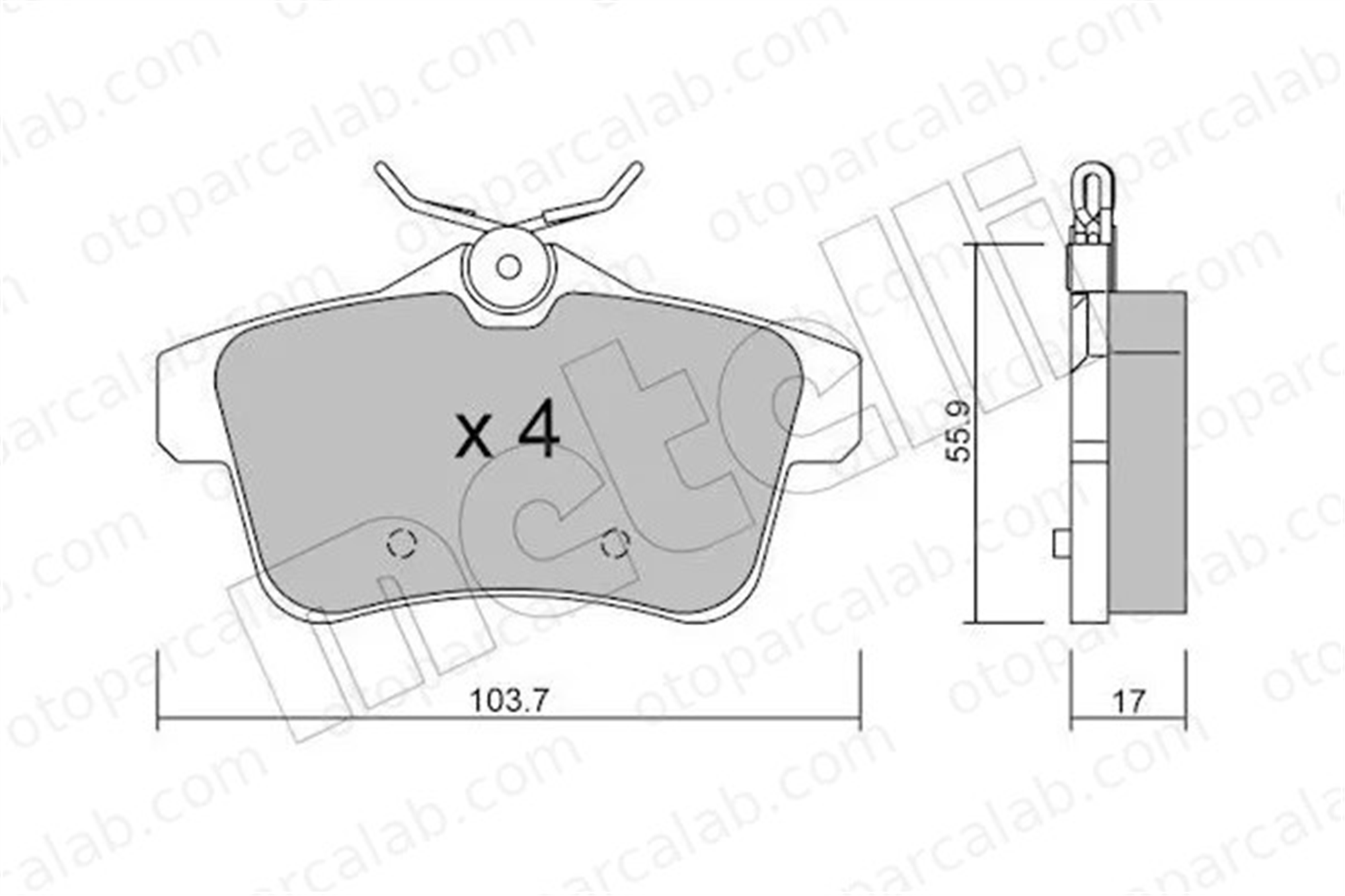 FERBE 00460 Fren Disk Balata Arka CITROËN DS4 PEUGEOT 3008 MPV 1608520680 1608681680