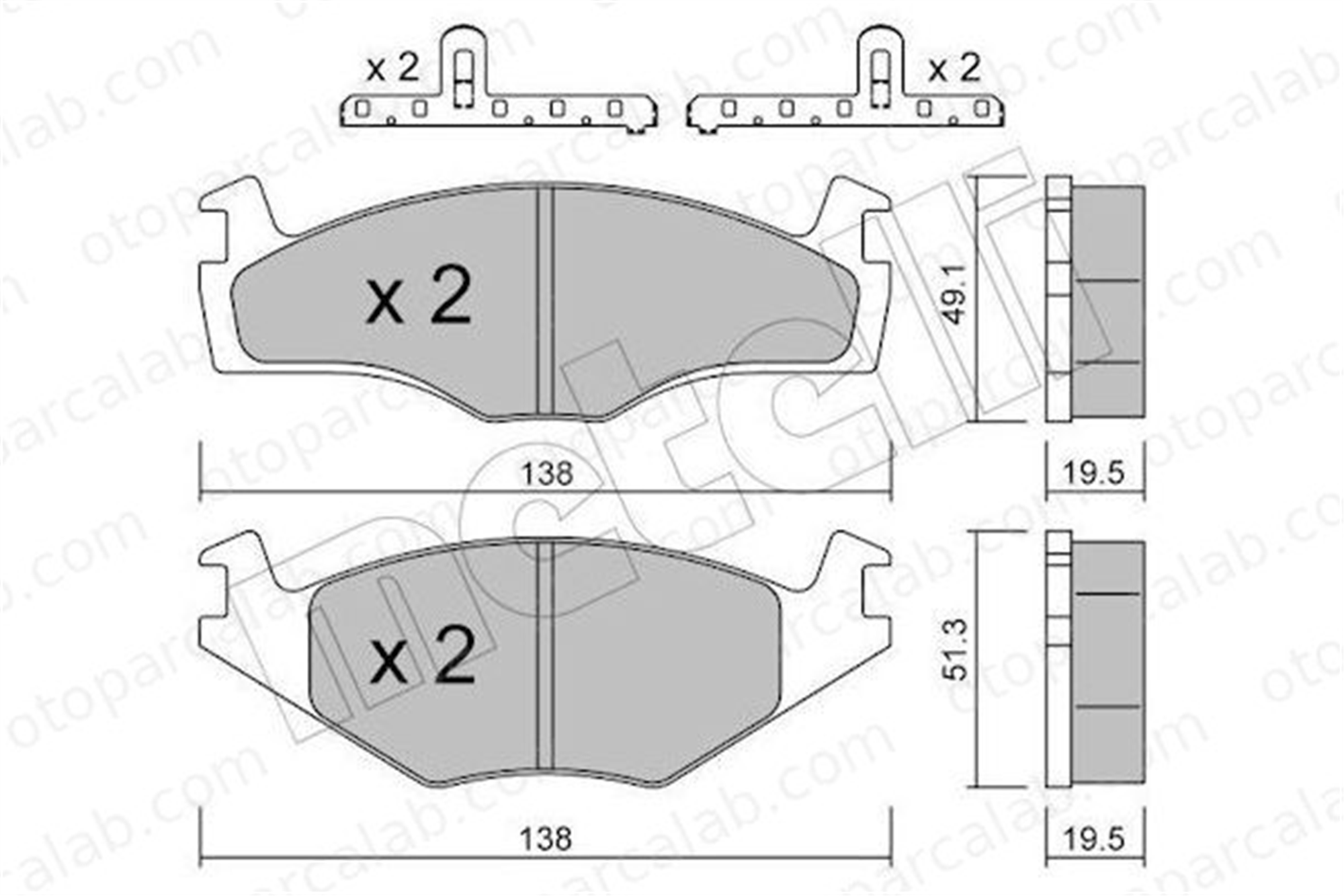 FERBE 13605 Fren Disk Balata Ön VW JETTA II GOLF II 191698151H 171698151F