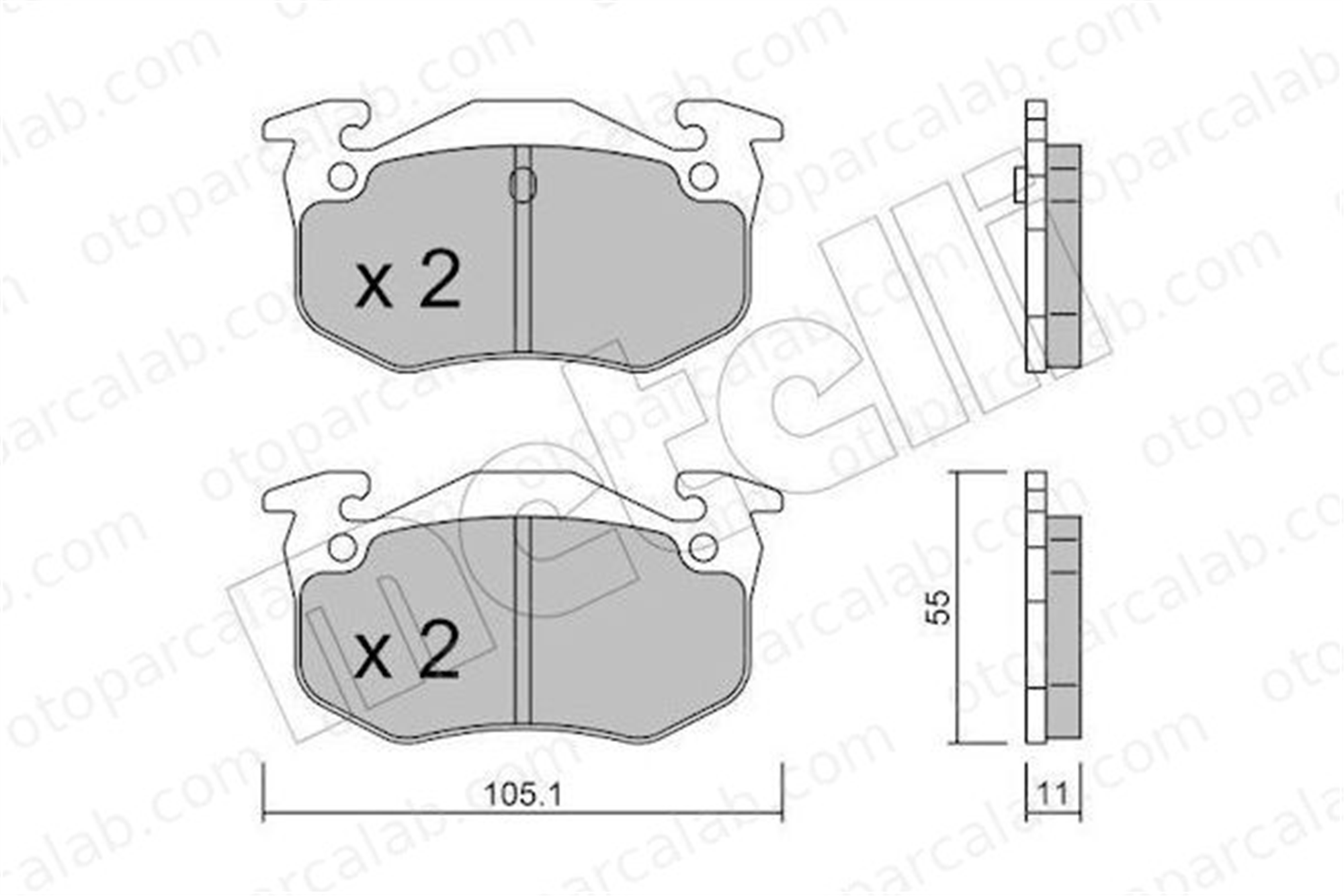 FERBE 13805 Fren Disk Balata Arka CITROËN ZX ZX Break 425042 425146