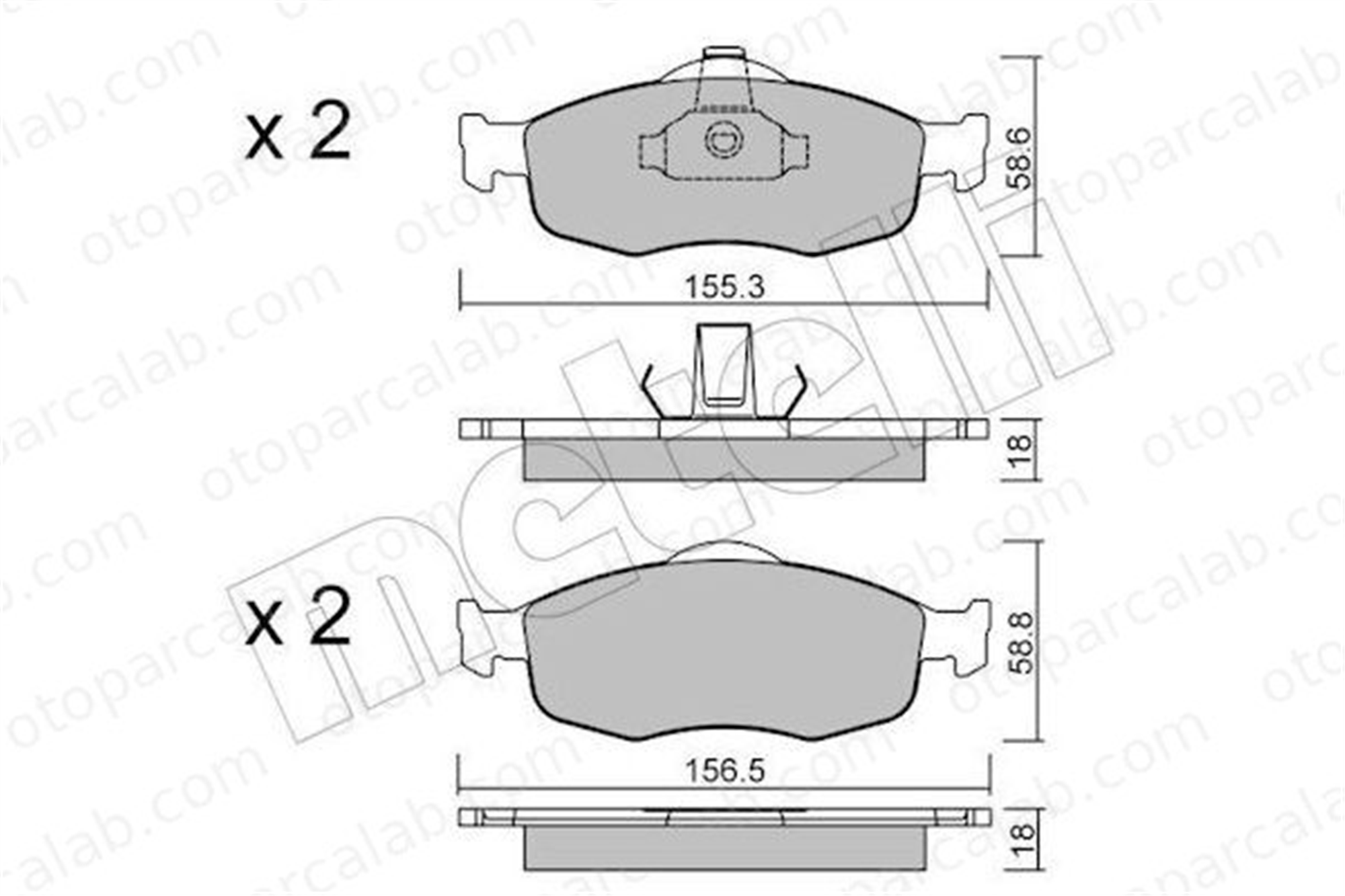 FERBE 22500 Fren Disk Balata Ön FORD MONDEO I MONDEO I Turnier 1073731 1079347