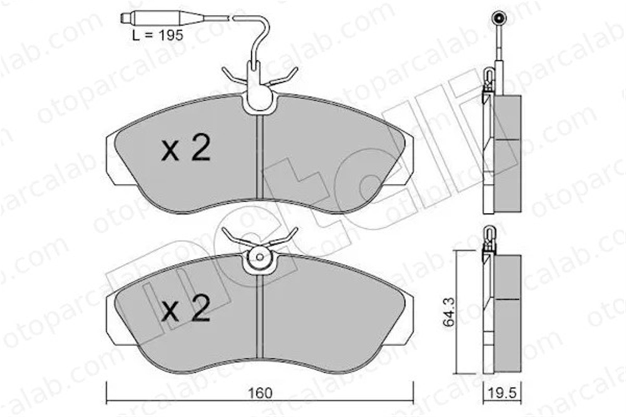 FERBE 22700 Fren Disk Balata Ön FIAT DUCATO Panelvan/Van DUCATO Platform şasi 9945810 425118