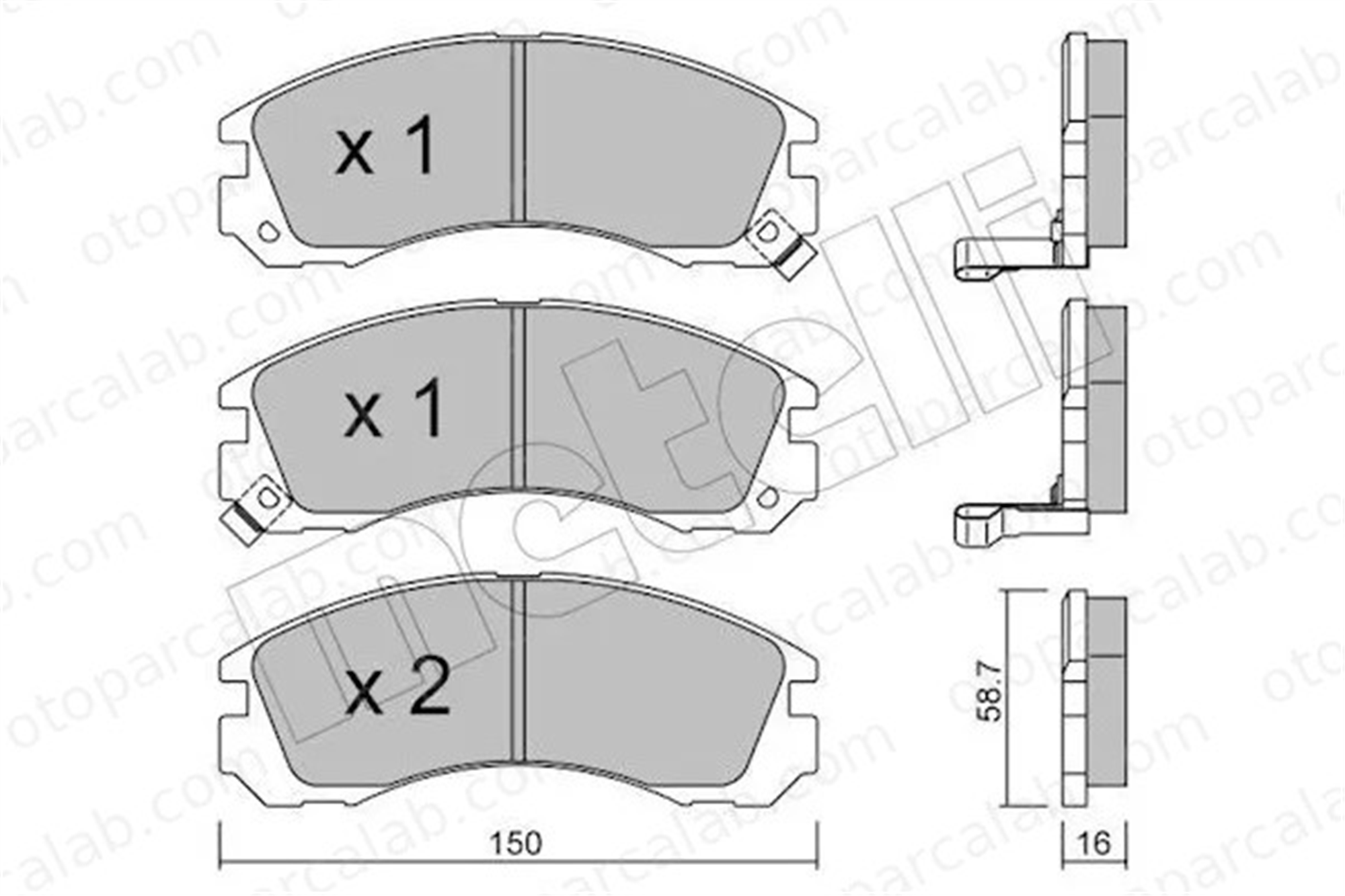 FERBE 30100 Fren Disk Balata Ön MITSUBISHI OUTLANDER II GALANT VIII Station wagon MB699453 425387
