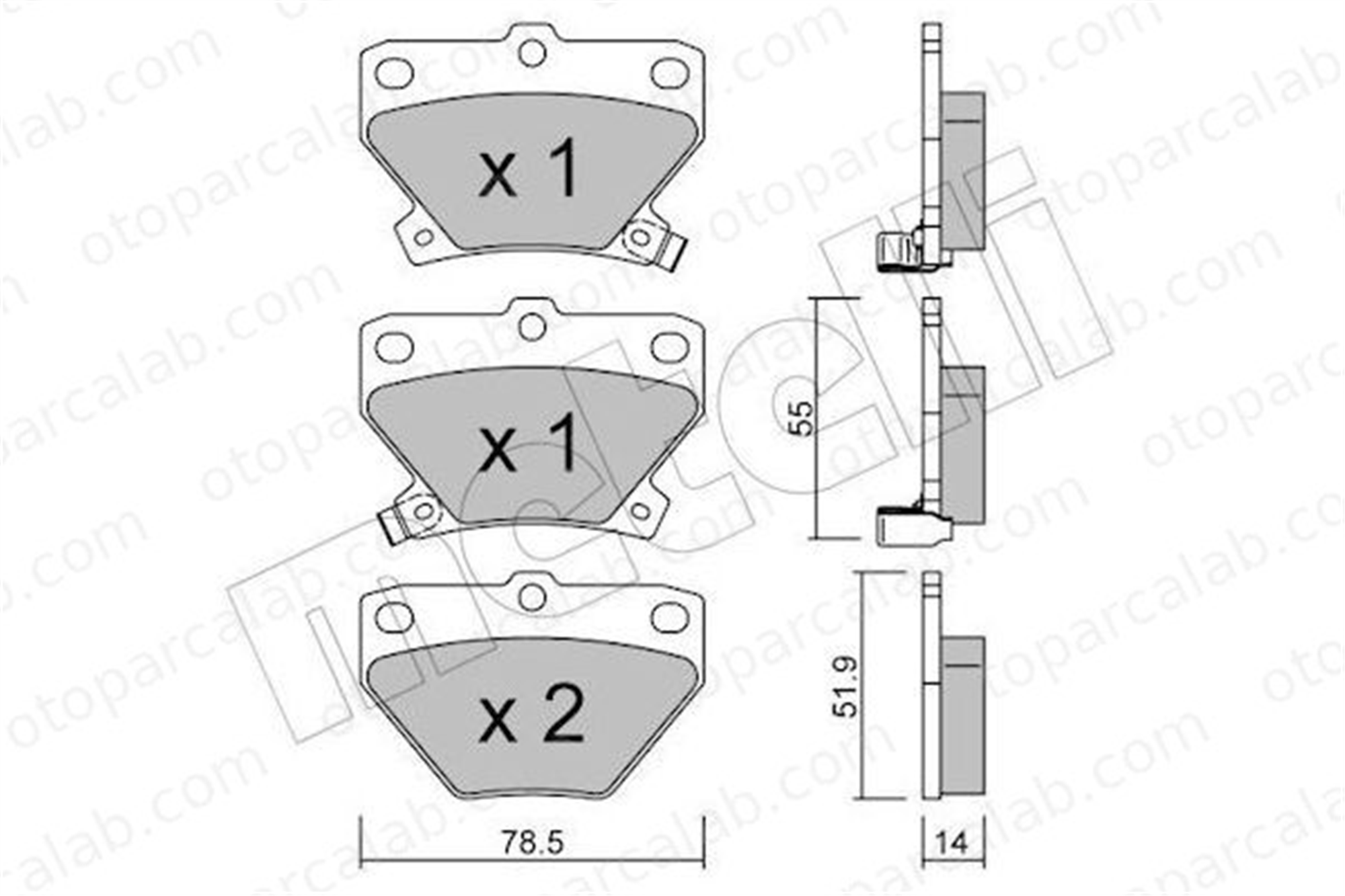 FERBE 34800 Fren Disk Balata Arka TOYOTA COROLLA Station wagon COROLLA Verso 446652010 446620090