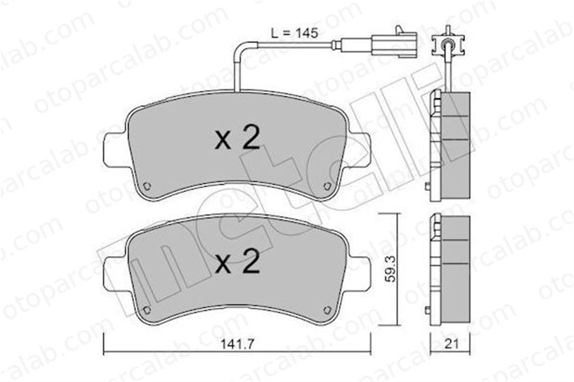 FERBE 82500 Fren Disk Balata Arka CITROËN JUMPER Minibüs/Otobüs JUMPER Panelvan/Van 77367094 1612434080