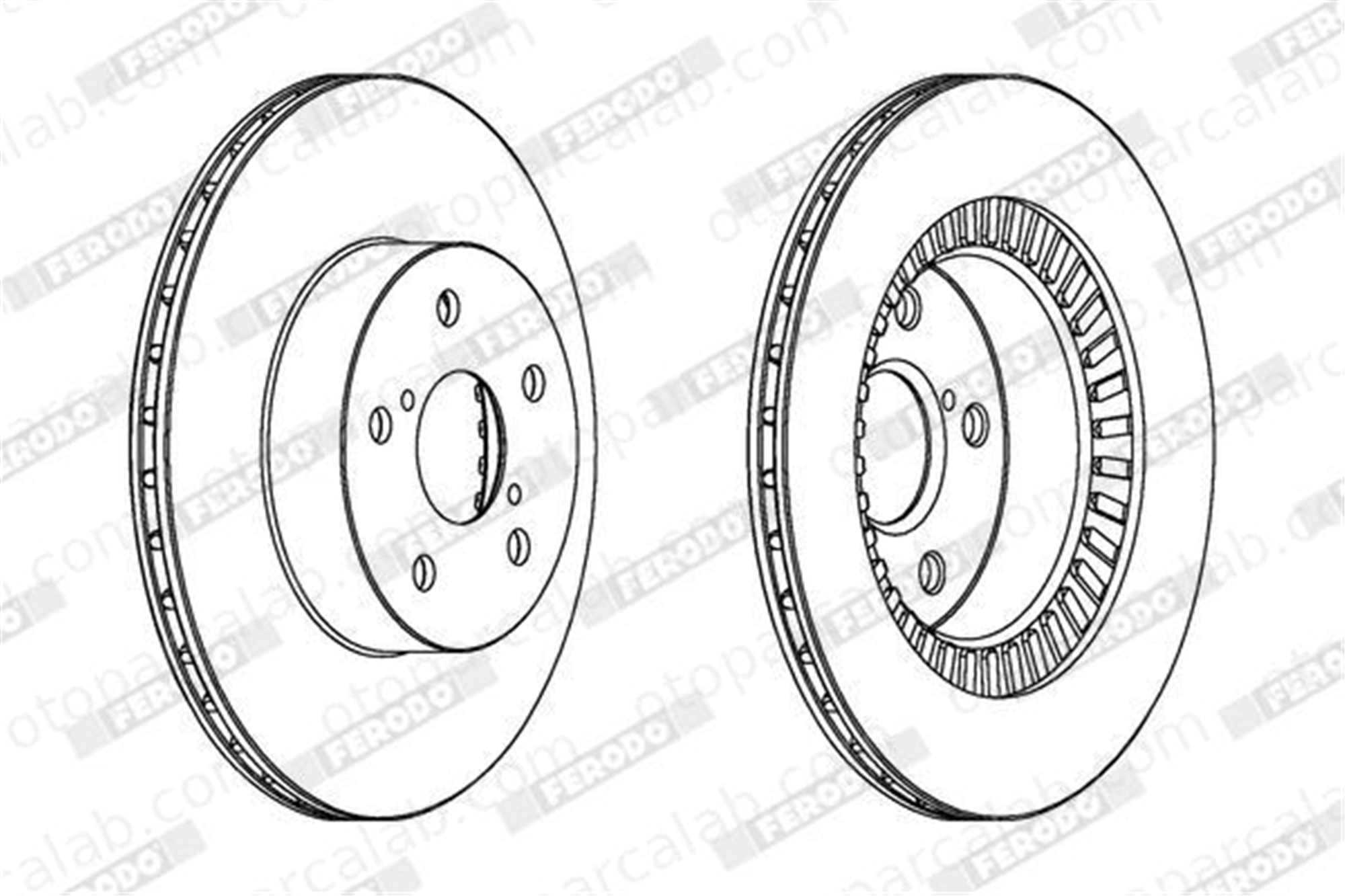 FERODO DDF1009C Fren Disk Ayna Ön Sağ ve Sol TOYOTA RAV 4 I Cabrio 4351242010 4351242020