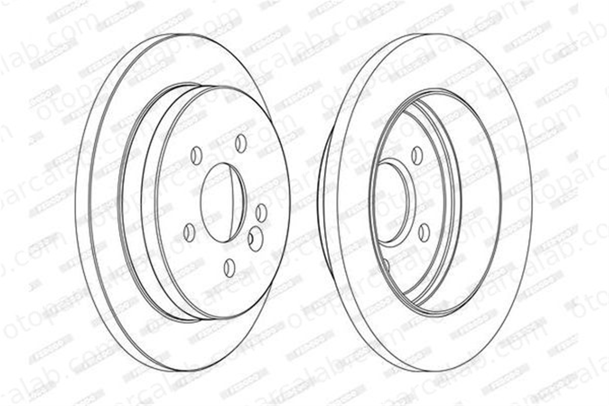FERODO DDF1037C Fren Disk Ayna Arka Sağ ve Sol MERCEDES-BENZ M-SERISI A1634210112 1634210112