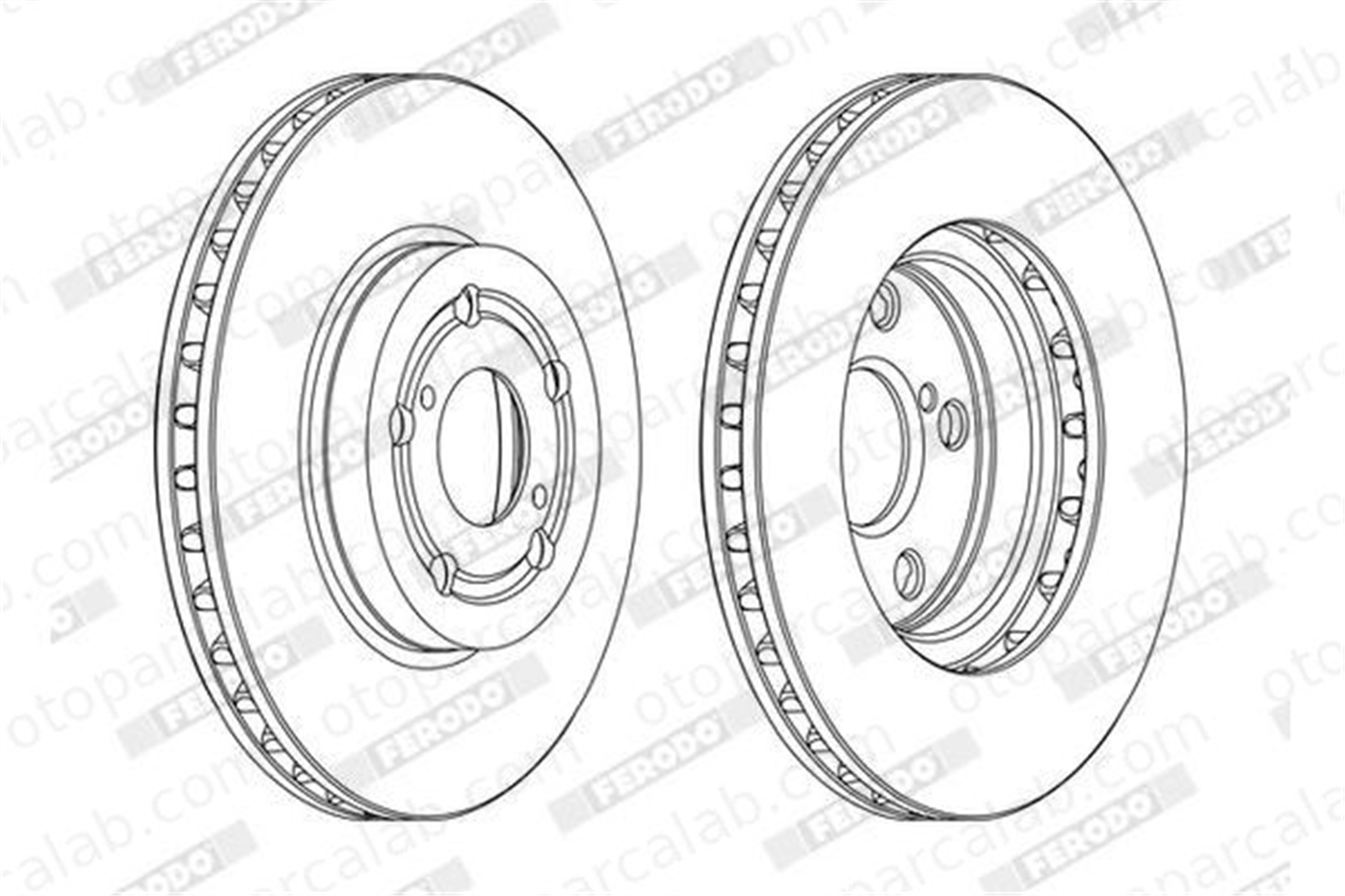 FERODO DDF1064C Fren Disk Ayna Ön Sağ ve Sol TOYOTA AVENSIS AVENSIS Liftback 4351205030