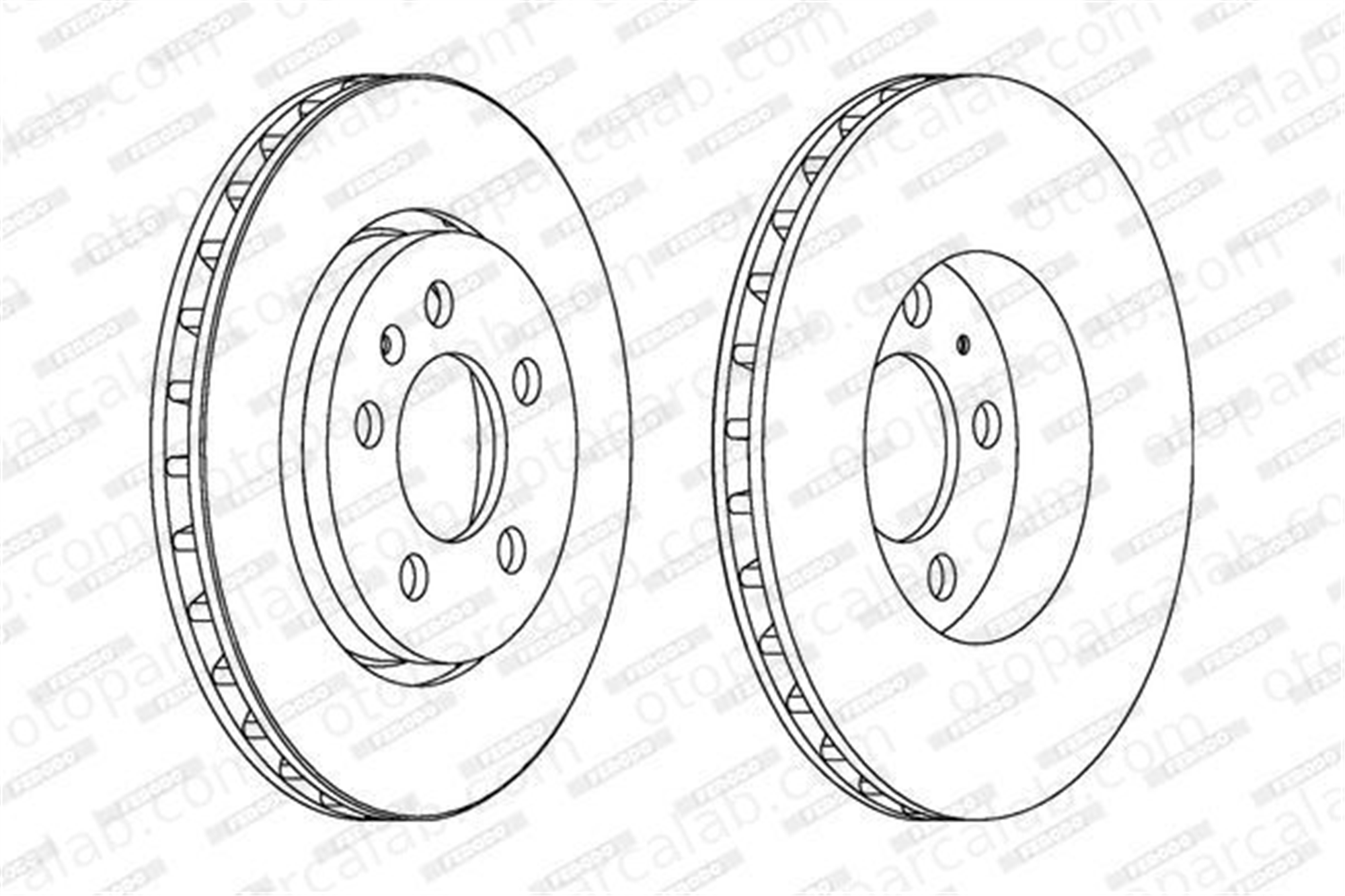 FERODO DDF1154C Fren Disk Ayna Arka Sağ ve Sol SEAT LEON TOLEDO II 8L0615601 8N0615601B