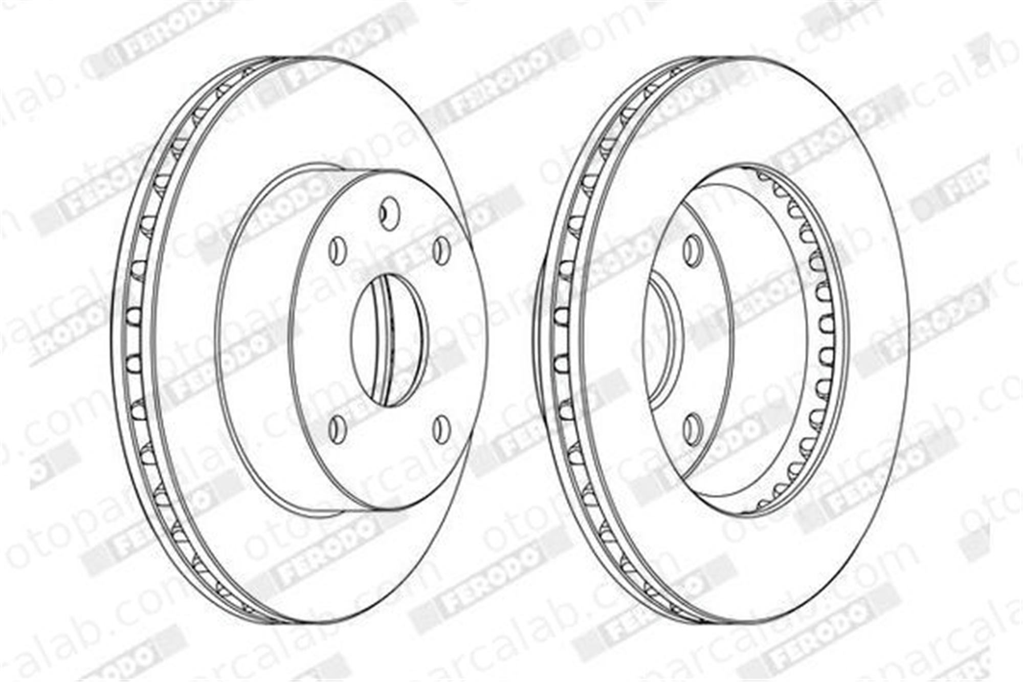 FERODO DDF1257C Fren Disk Ayna Ön Sağ ve Sol CHEVROLET EPICA LACETTI 96264591 96328338