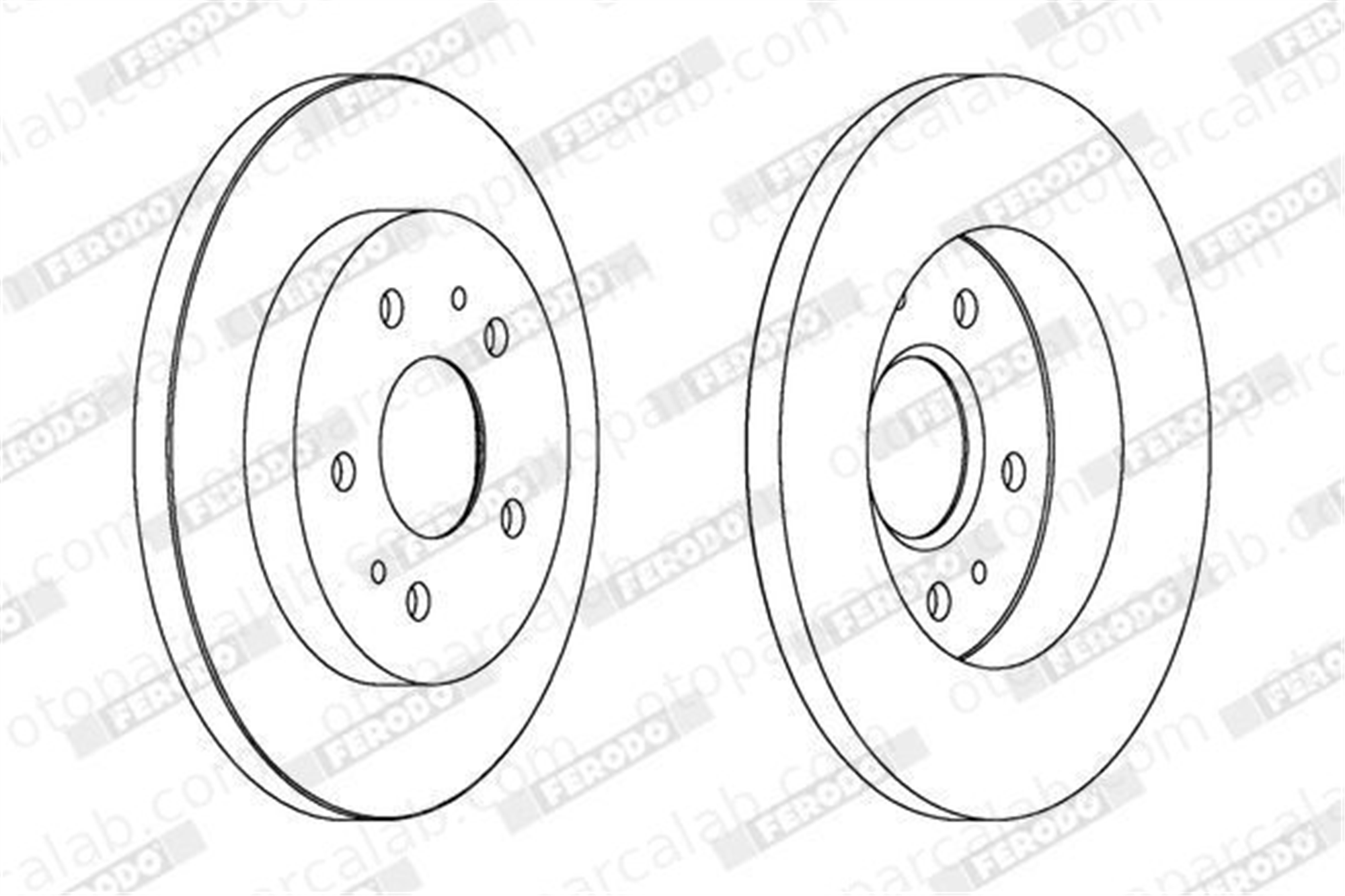 FERODO DDF1387 Fren Disk Ayna Ön Sağ ve Sol DAIHATSU TERIOS DAEWOO MUSSO 4351287402 4351287402000