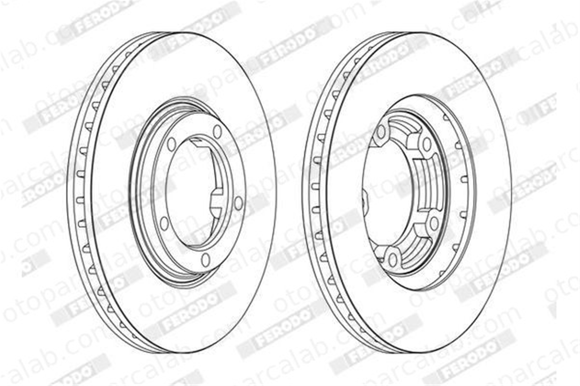 FERODO DDF1404C Fren Disk Ayna Ön Sağ ve Sol HYUNDAI H-1 / STAREX Minibüs/Otobüs H-1 Panelvan/Van 581294A000 581294A100