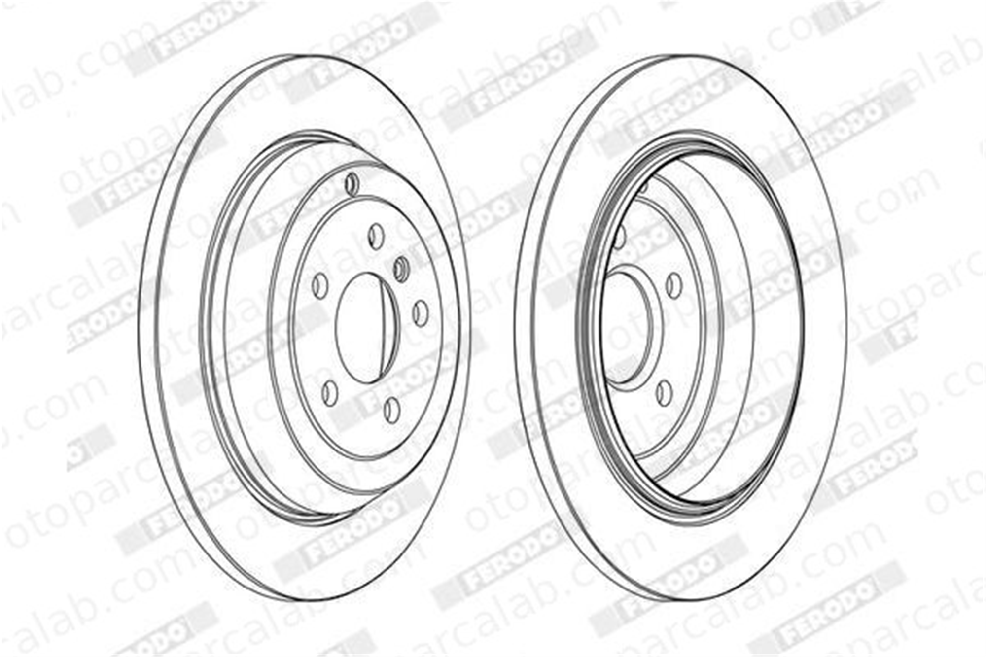 FERODO DDF1530C Fren Disk Ayna Arka Sağ ve Sol MERCEDES-BENZ R-SERISI M-SERISI 1644230512 1644231212