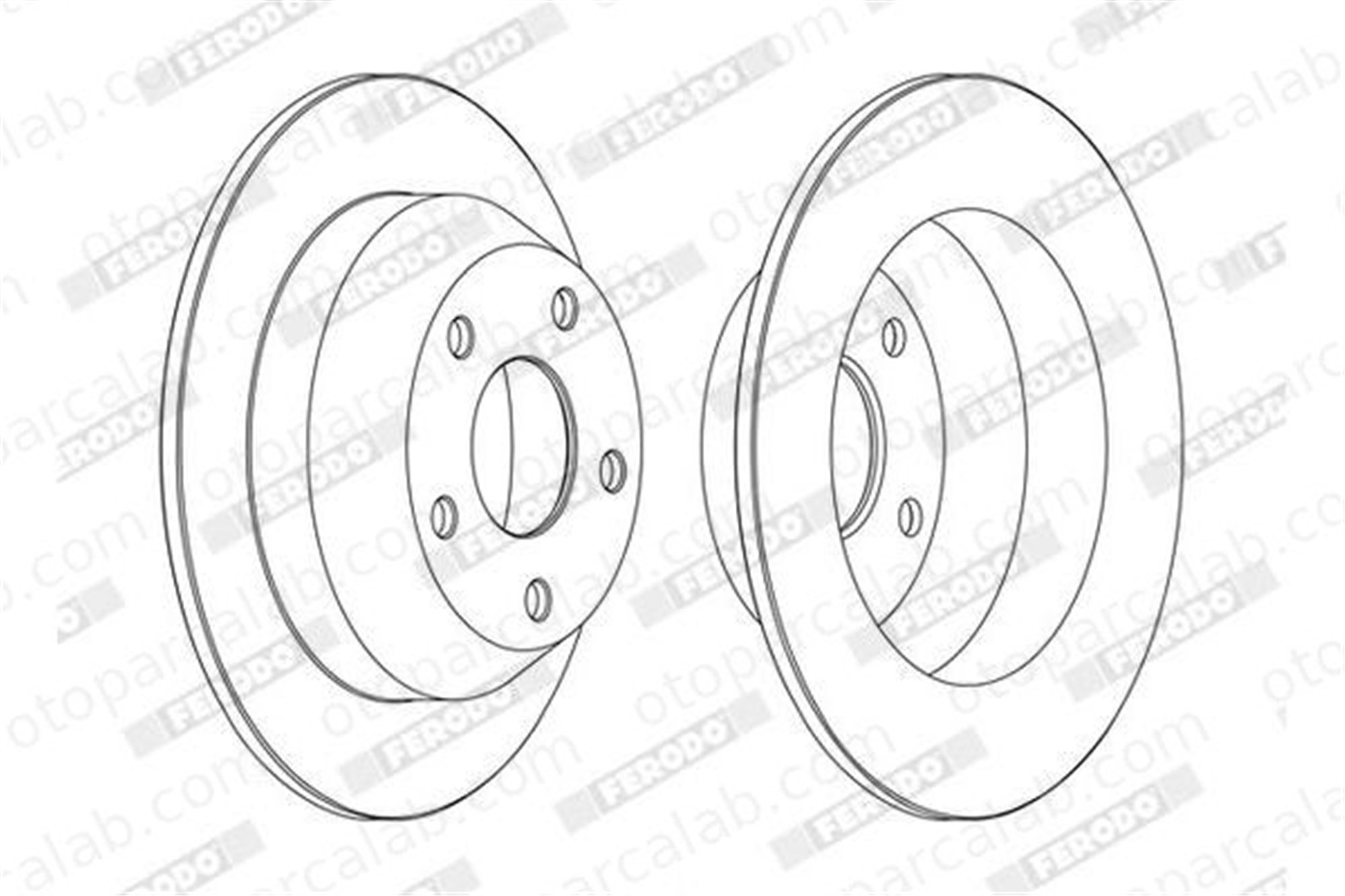 FERODO DDF1553C Fren Disk Ayna Arka Sağ ve Sol JEEP GRAND CHEROKEE II CHEROKEE 52098666 KK52098666
