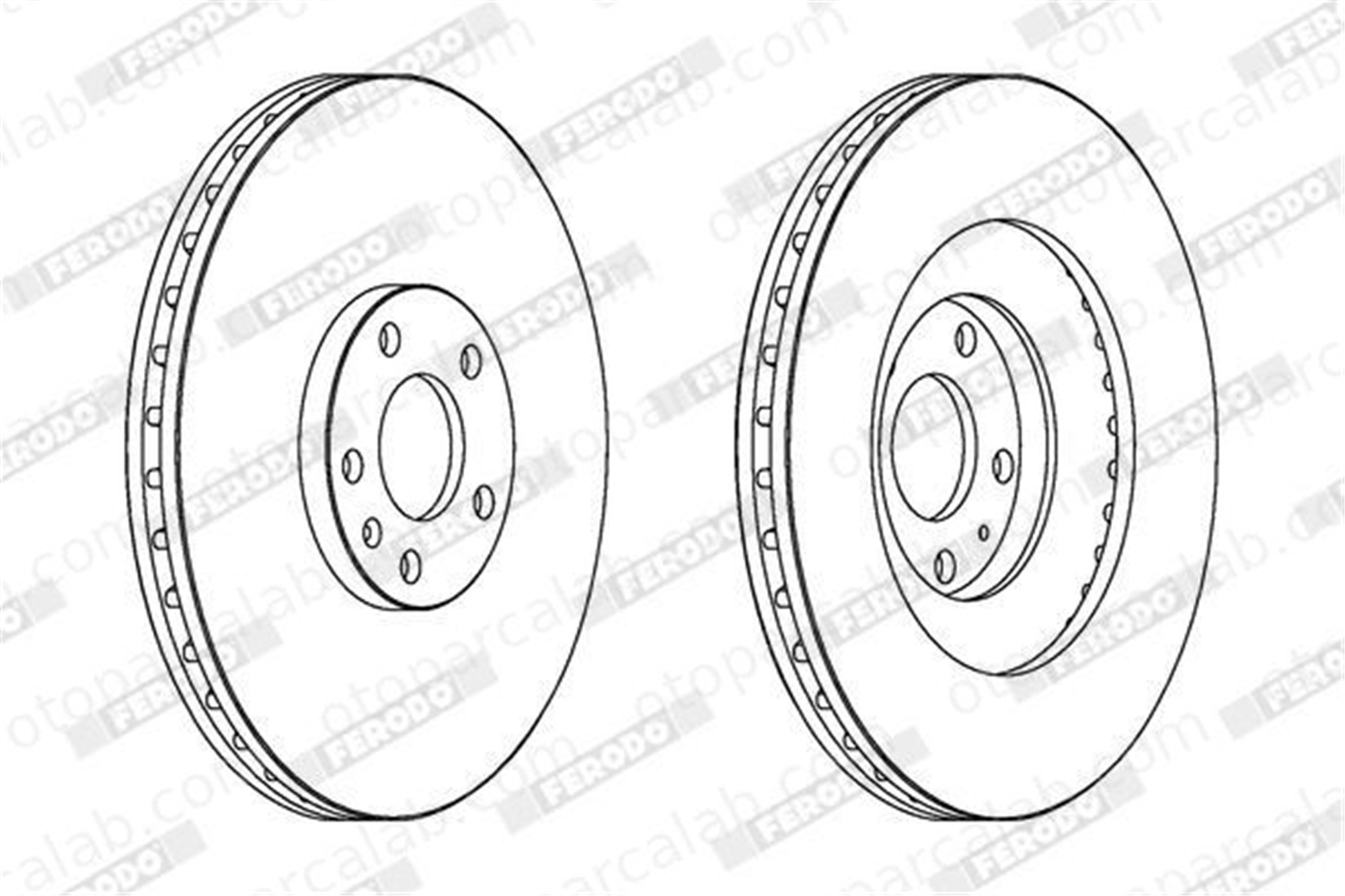 FERODO DDF1661C-1 Fren Disk Ayna Ön Sağ ve Sol AUDI A4 B6 A4 B6 Avant 8E0615301T 8E0615301K