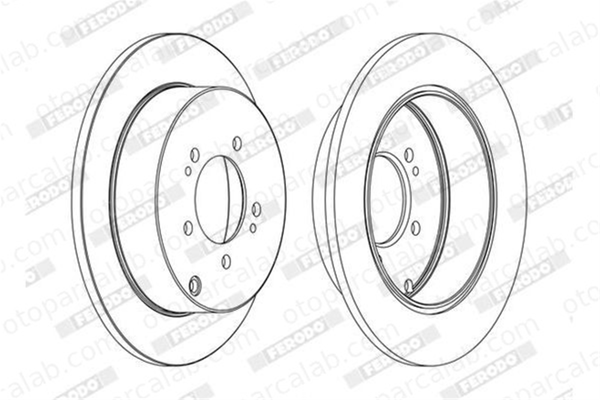 FERODO DDF1737C Fren Disk Ayna Arka Sağ ve Sol MITSUBISHI ASX OUTLANDER II 1611500480 4615A035