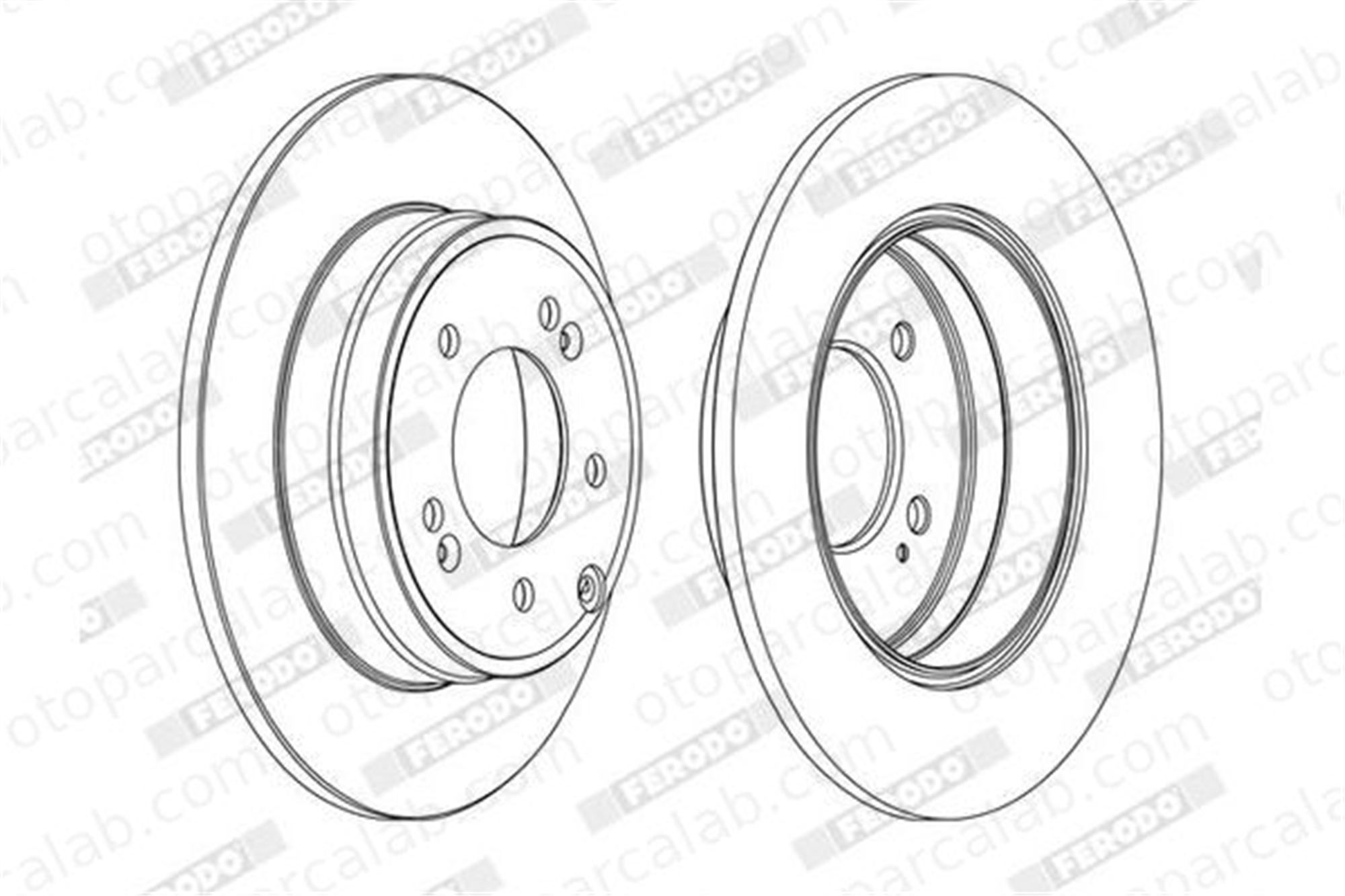 FERODO DDF1787C Fren Disk Ayna Arka Sağ ve Sol HYUNDAI SONATA V GRANDEUR 584113K110 584113K100