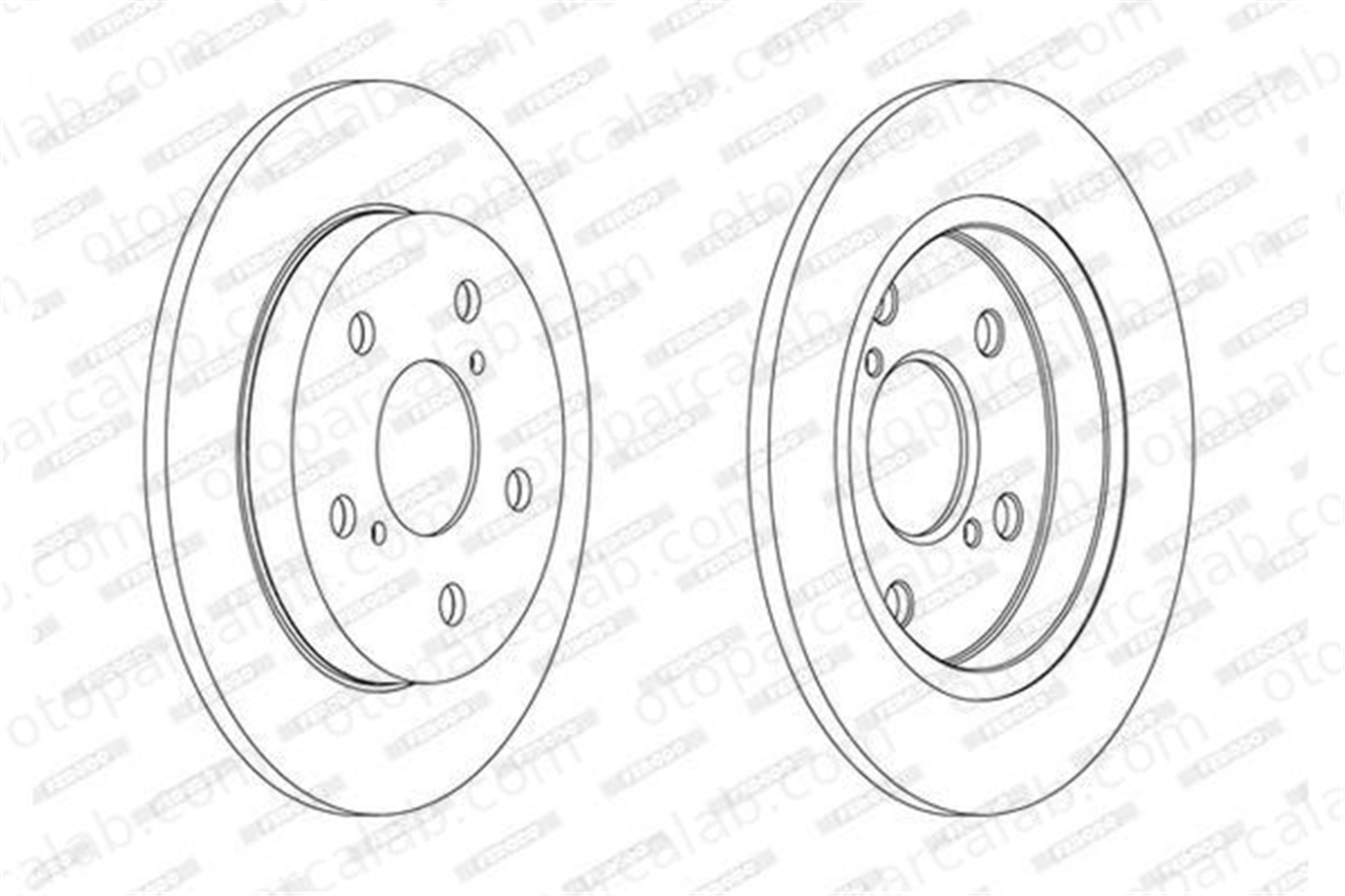 FERODO DDF1788C Fren Disk Ayna Arka Sağ ve Sol TOYOTA AURIS COROLLA Sedan 4243102190 4243112260