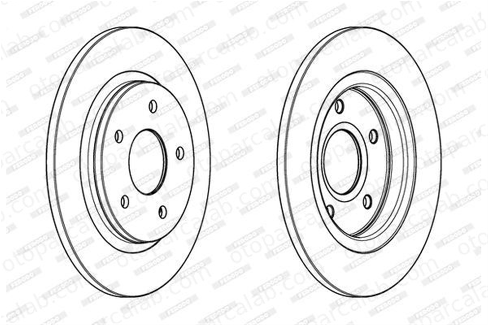 FERODO DDF1808C Fren Disk Ayna Arka Sağ ve Sol DODGE JOURNEY FIAT FREEMONT 7B0615601B 4721677AA