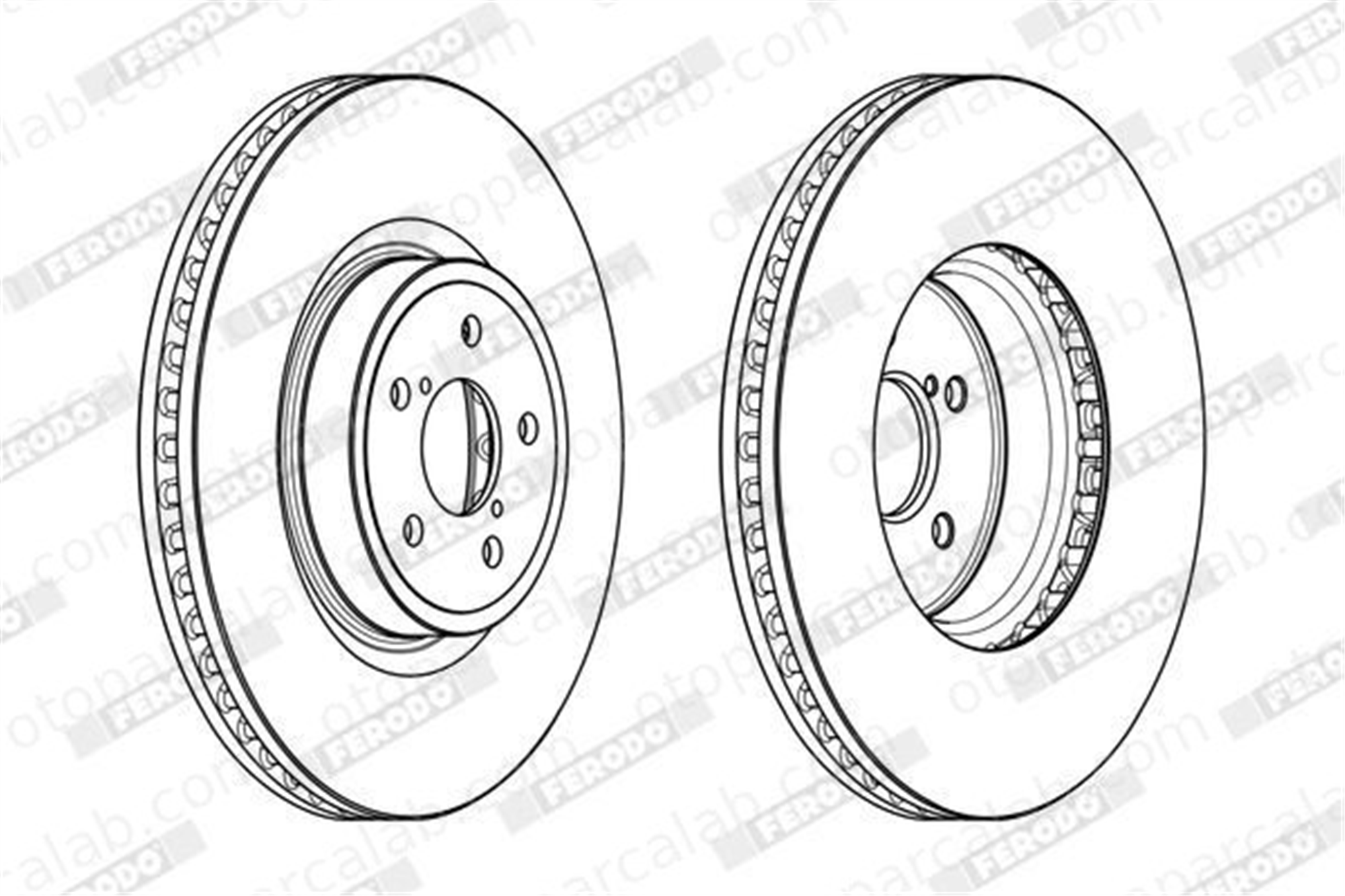 FERODO DDF1841C-1 Fren Disk Ayna Ön Sağ ve Sol SUBARU OUTBACK FORESTER 26300AG000 26300AG001