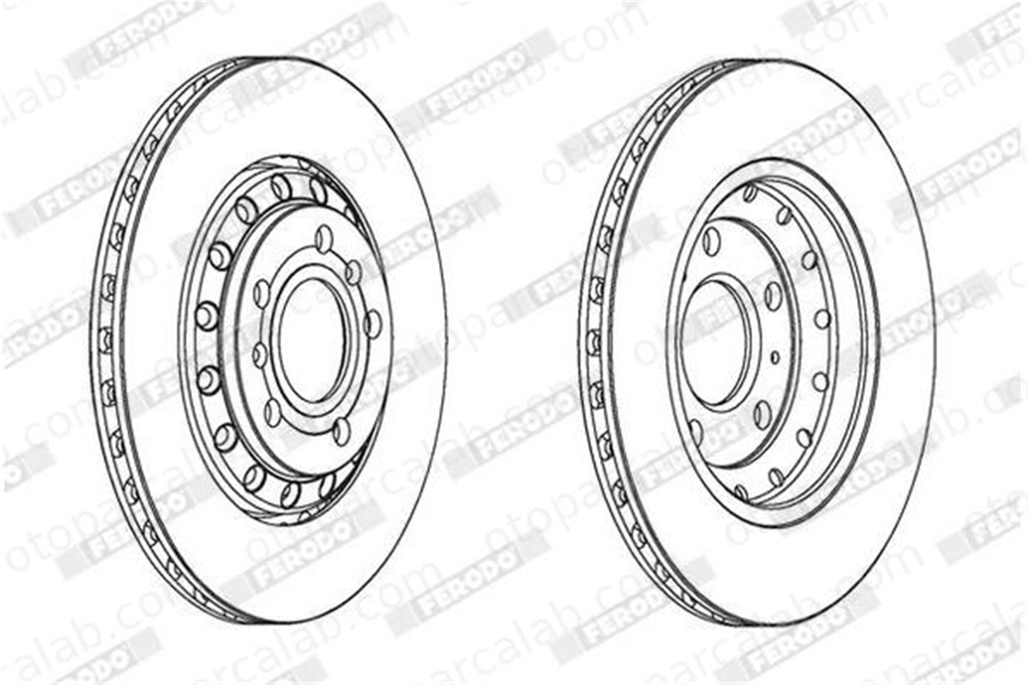 FERODO DDF1934C Fren Disk Ayna Arka Sağ ve Sol VW PHAETON AUDI A8 D3 4E0615601K 3D0615601D