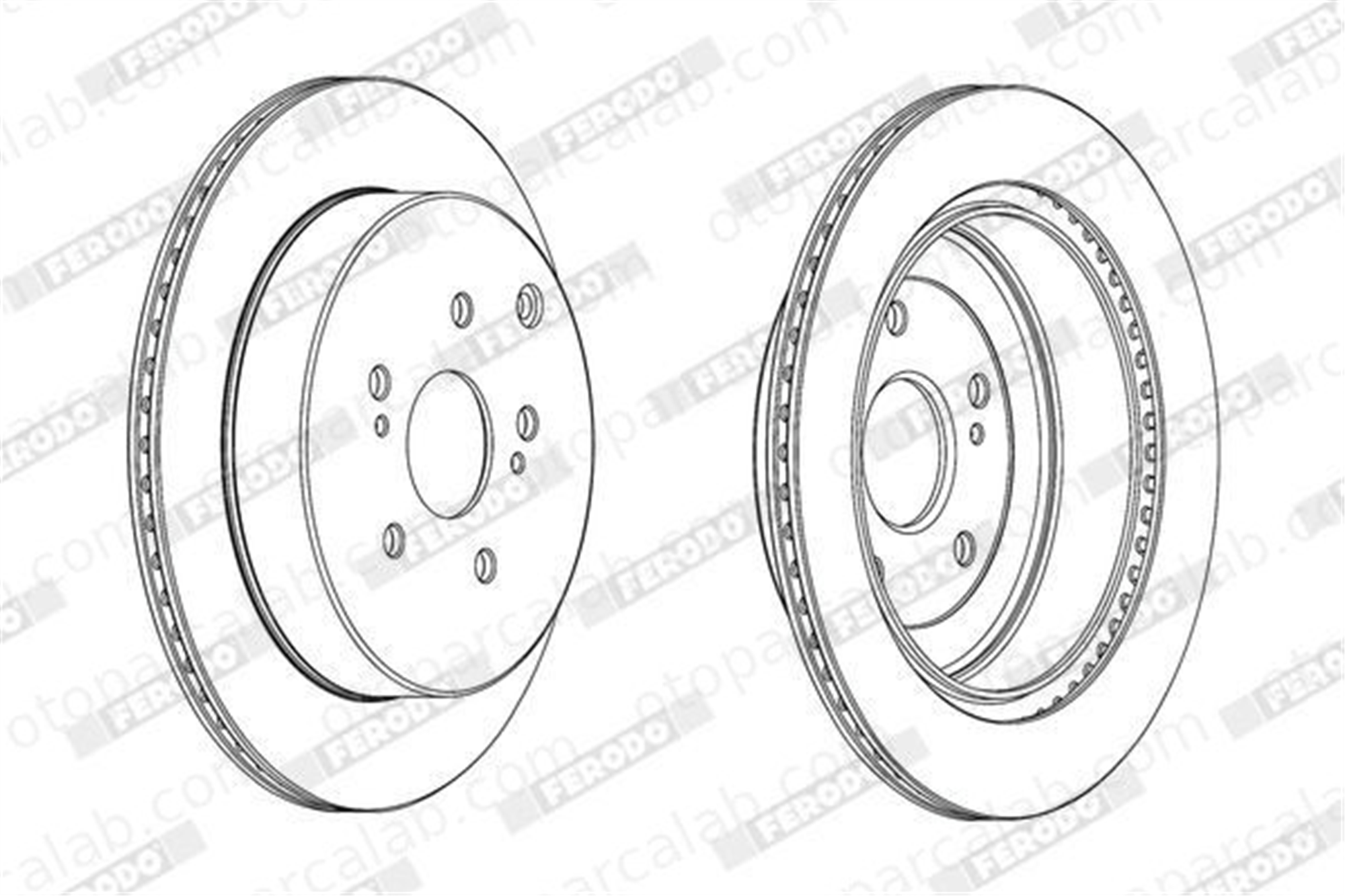 FERODO DDF2072C Fren Disk Ayna Arka Sağ ve Sol SUZUKI GRAND VITARA II 5561177K00 5561177K01