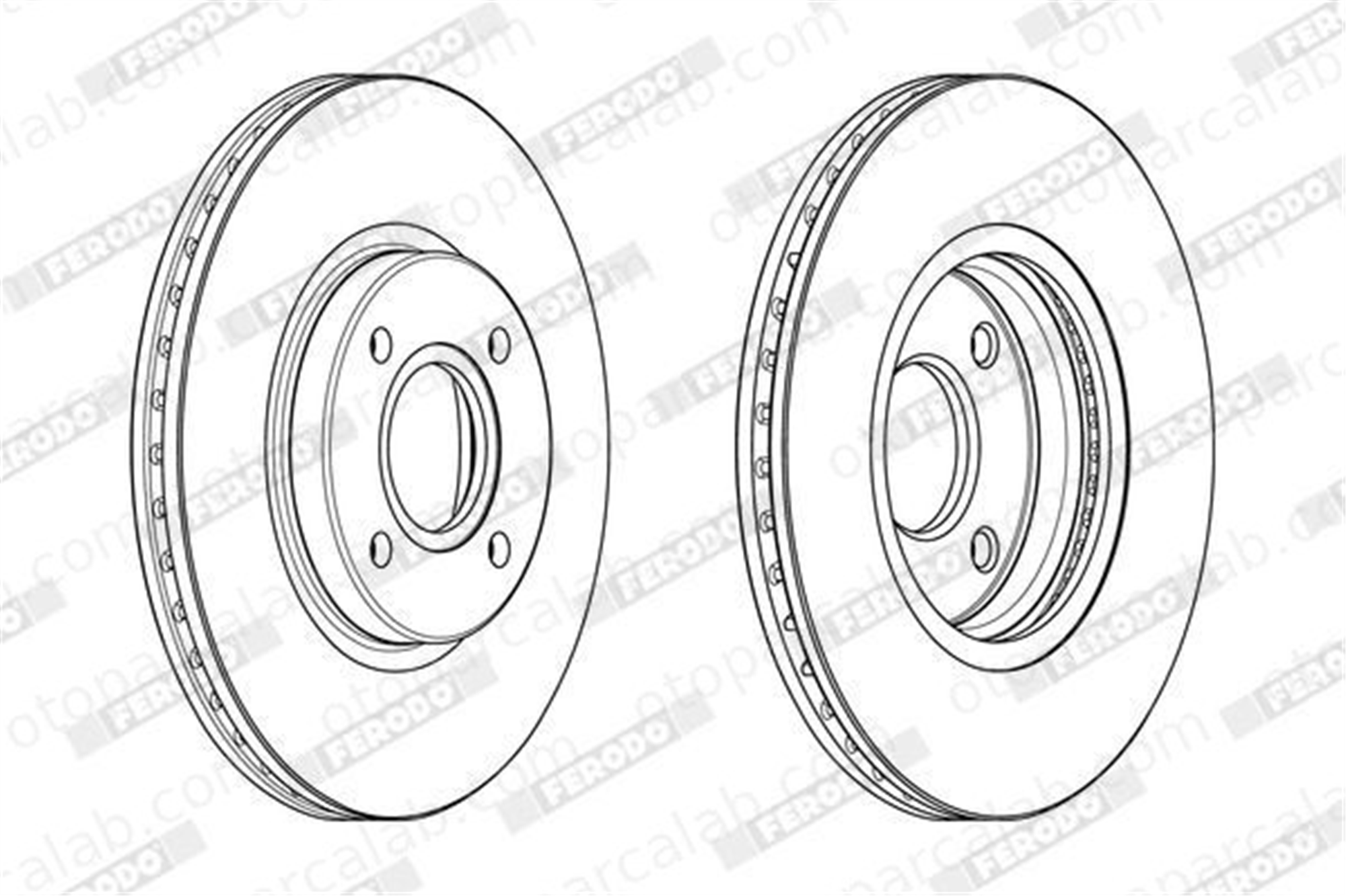 FERODO DDF2461C Fren Disk Ayna Ön Sağ ve Sol FORD B-MAX B-MAX Van AY111125AA EY161125BA