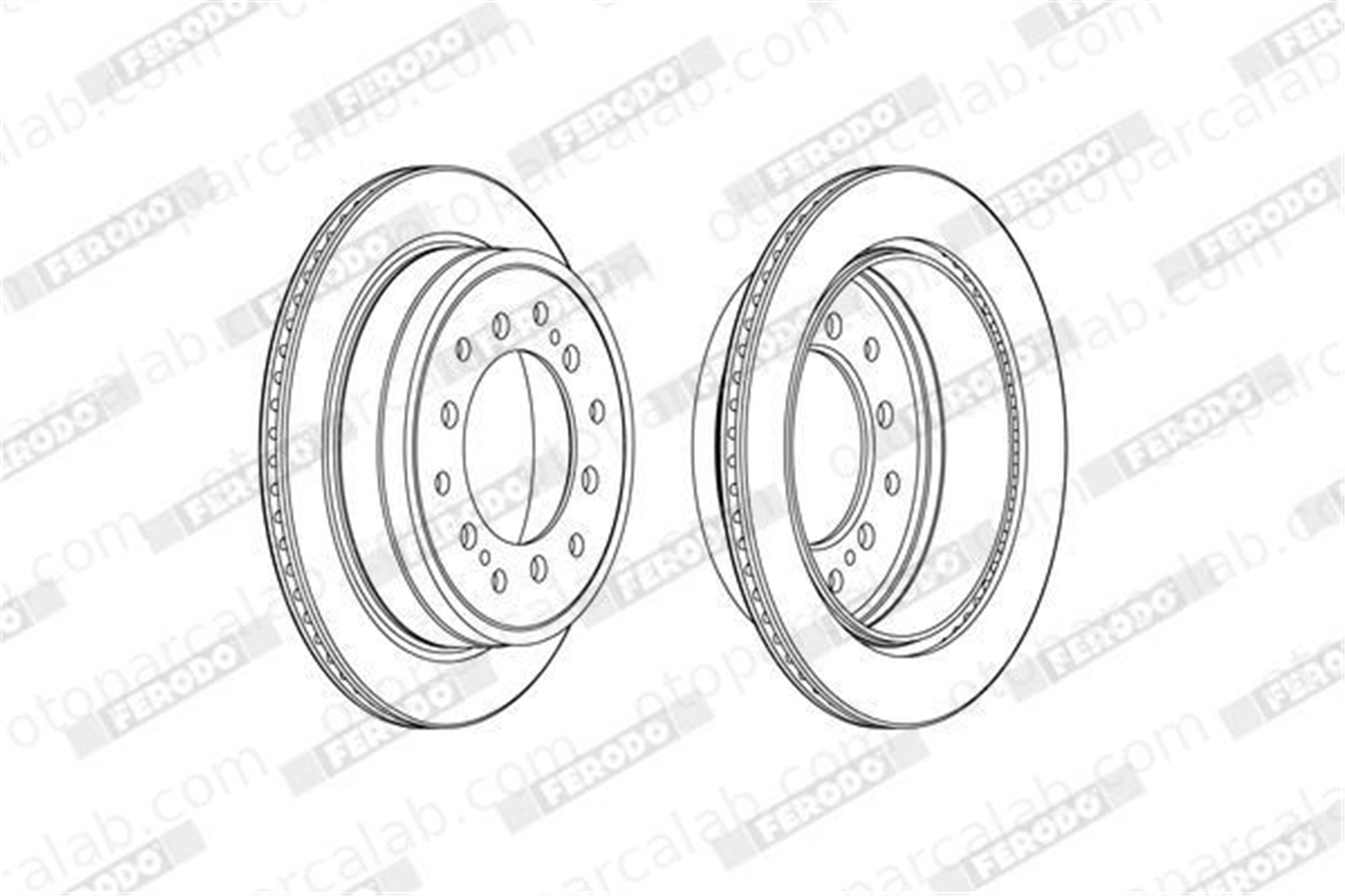 FERODO DDF2505C Fren Disk Ayna Arka Sağ ve Sol TOYOTA LAND CRUISER PRADO FORTUNER 424310K230 4243160311