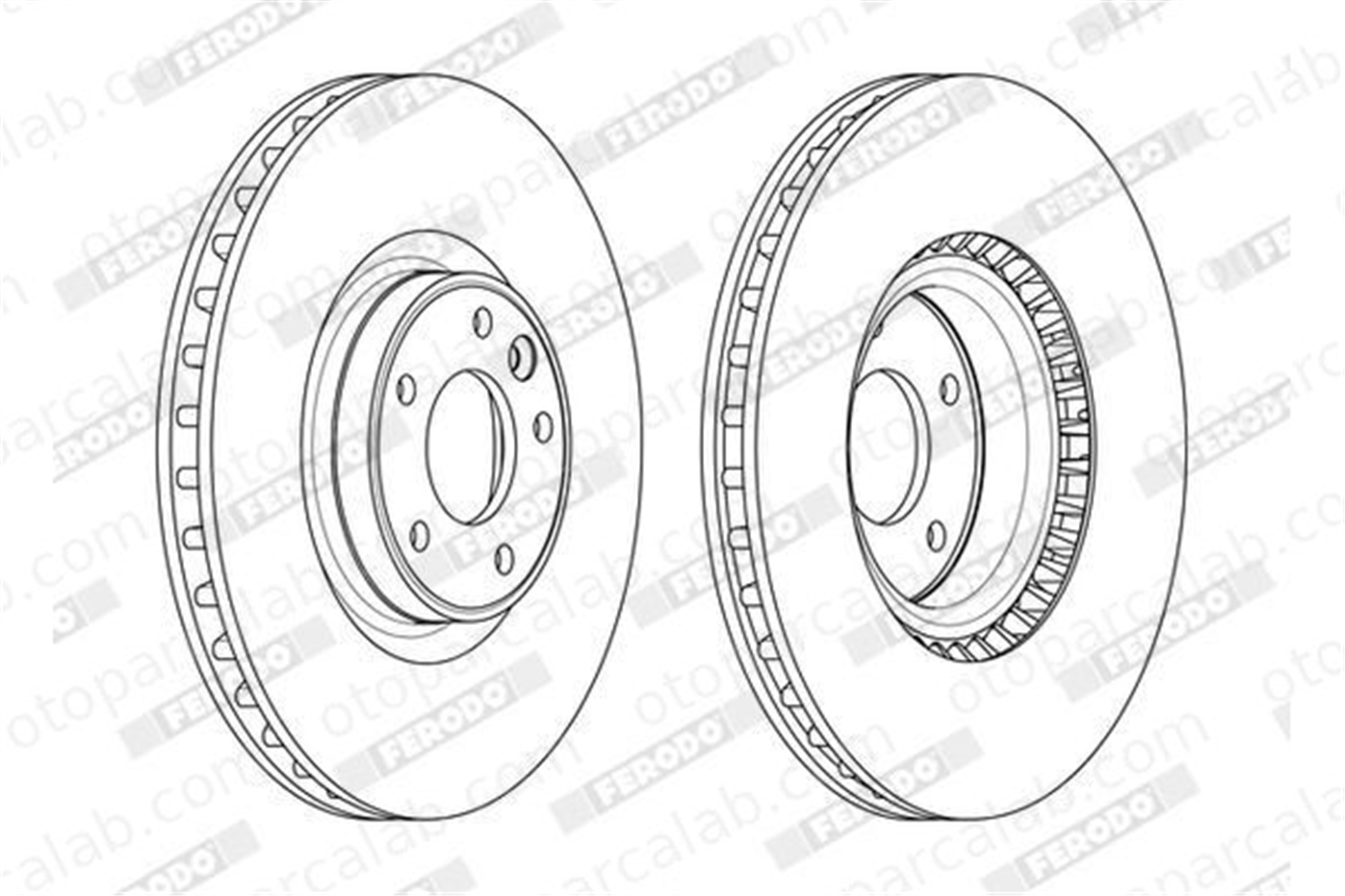 FERODO DDF2601C-1 Fren Disk Ayna Ön Sağ ve Sol LAND ROVER RANGE ROVER SPORT II RANGE ROVER IV LR016176 LR027106