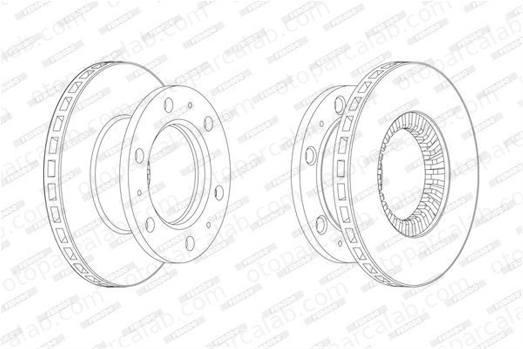 FERODO FCR112A Fren Disk Ayna Ön Sağ ve Sol MERCEDES-BENZ E-SERISI E-SERISI T-Model 6172906 6182906