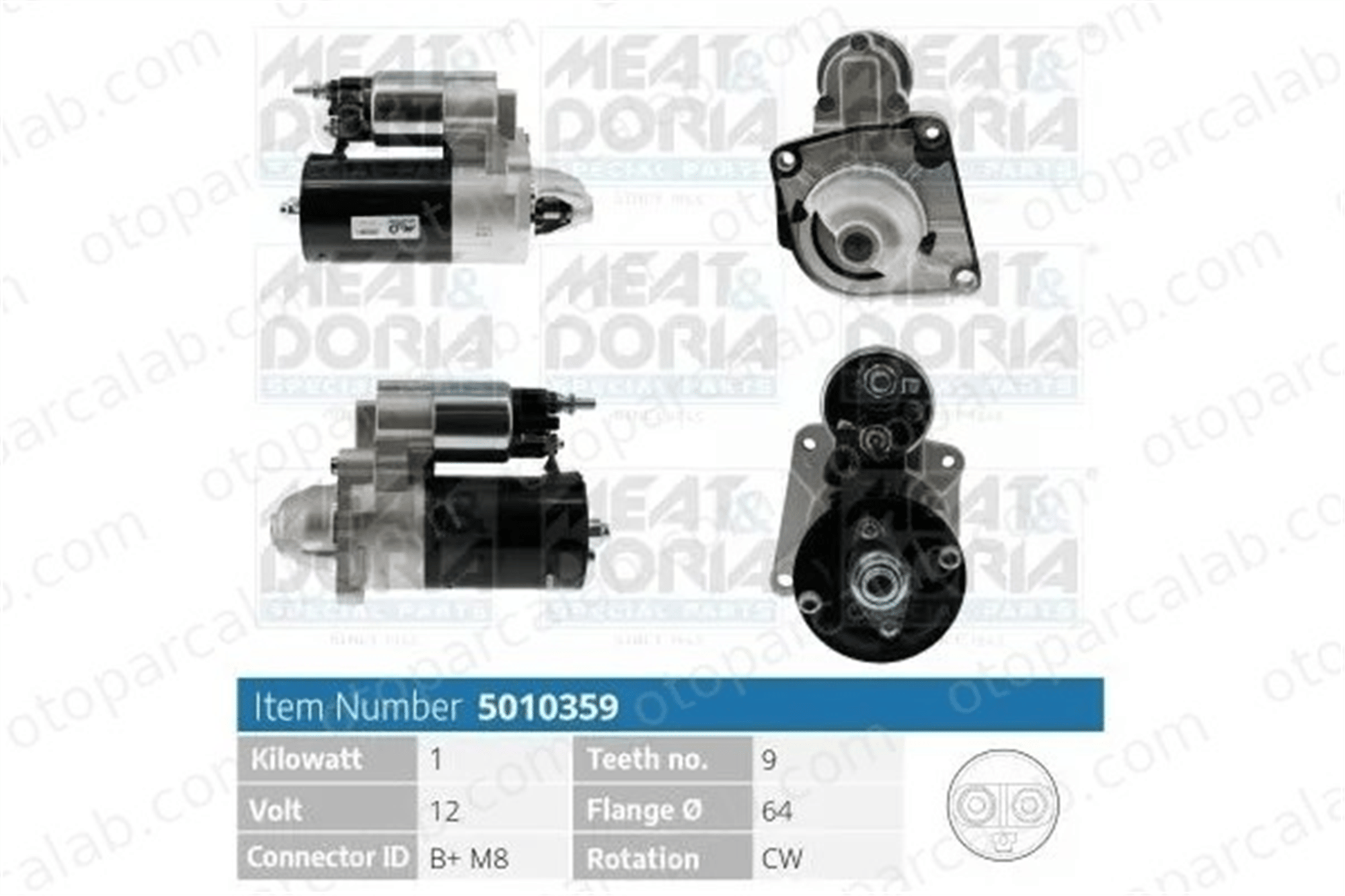 FIAT ORJINAL 51890632 Marş Dinamosu FIAT PANDA PUNTO EVO 51890632 46813058