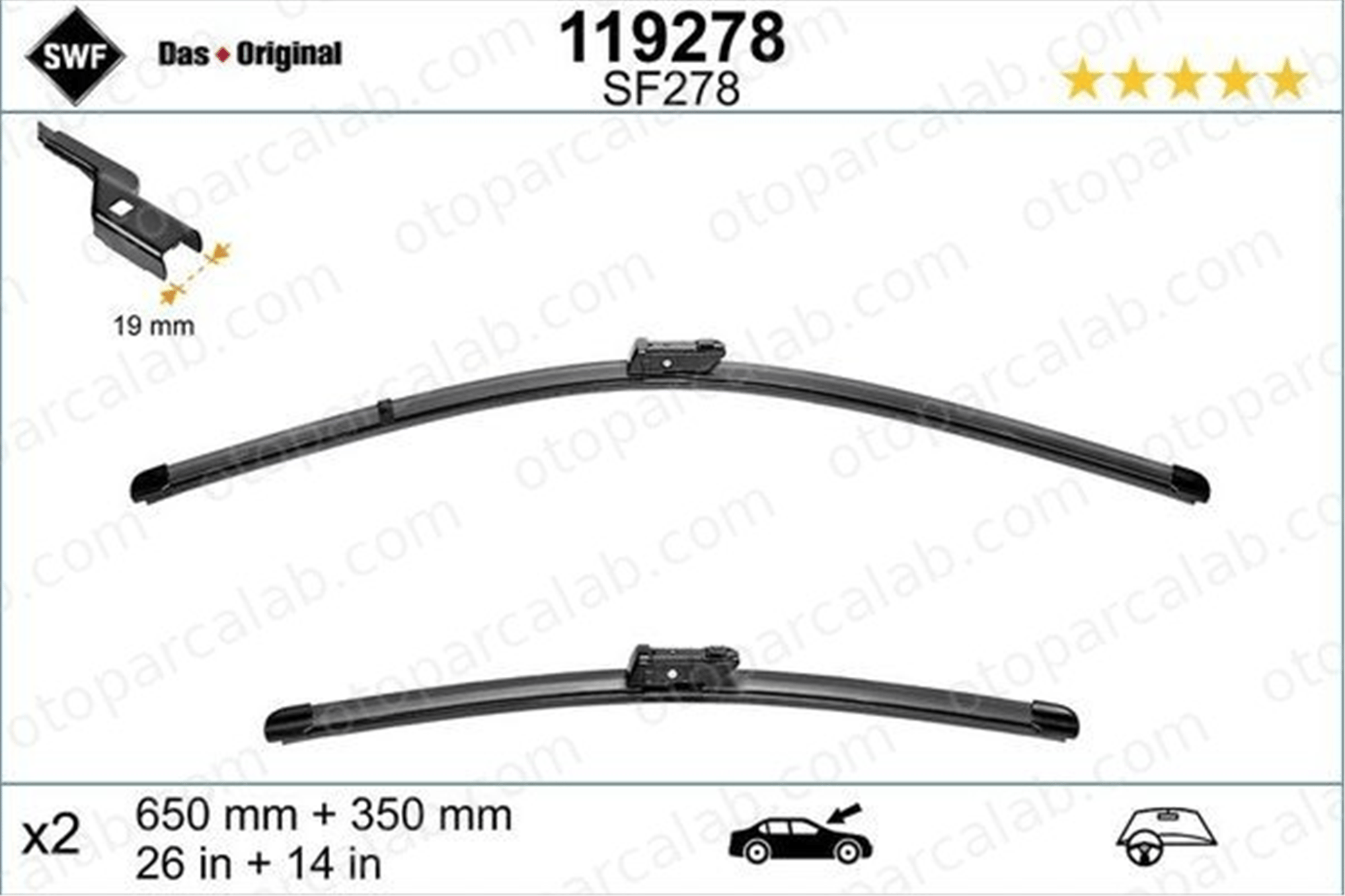 FIAT ORJINAL 52026769 Silecek Süpürgesi Ön FIAT 500X OPEL MOKKA / MOKKA X 52026769 95423458