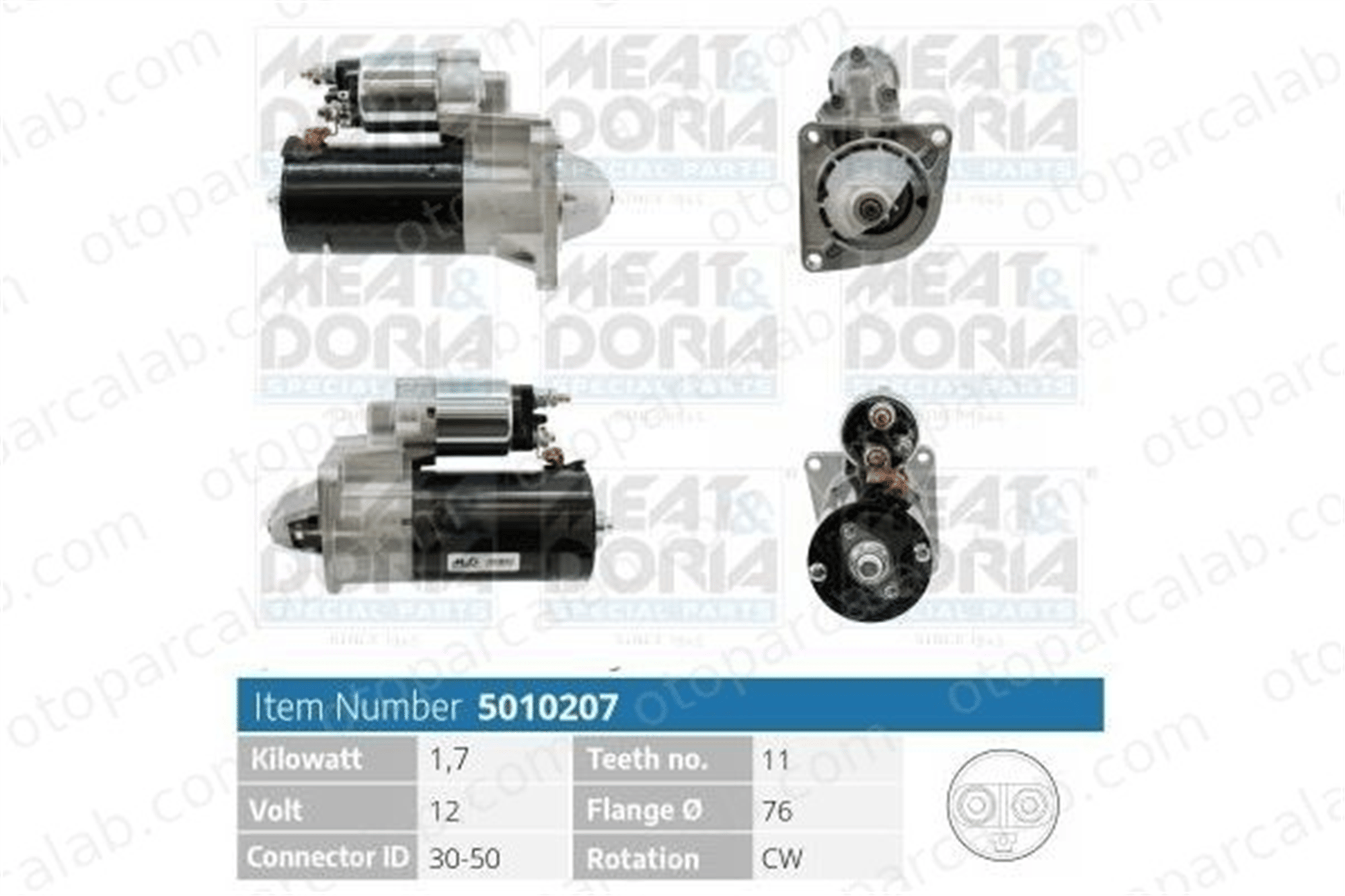 FIAT ORJINAL 52110467 Marş Dinamosu FIAT DOBLO Cargo ALFA ROMEO MITO 52110467 51810308