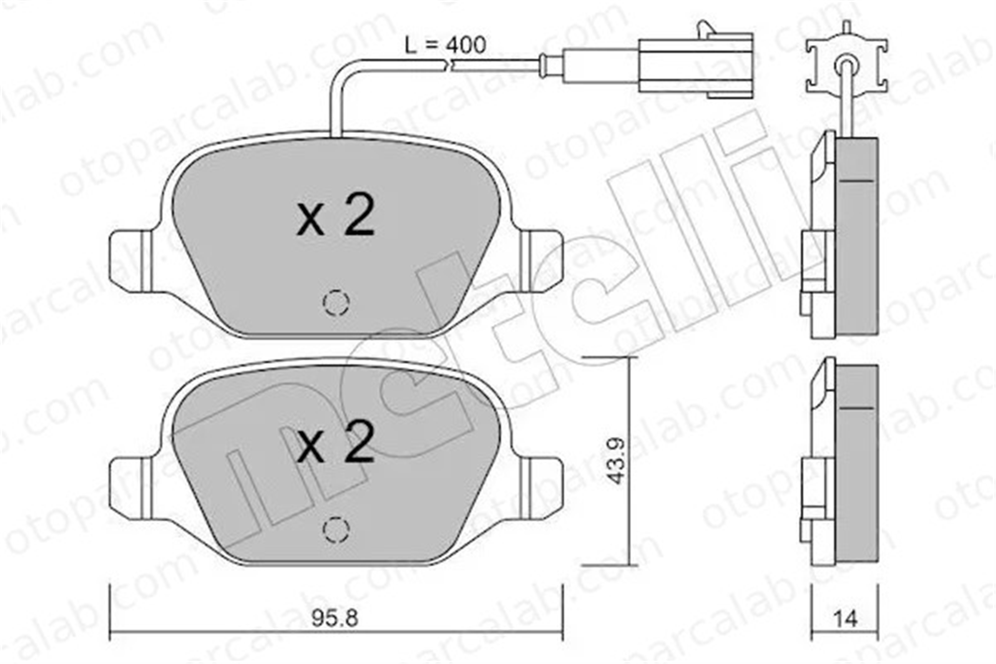 FIAT ORJINAL 77367241 Fren Disk Balata Arka ABARTH 500 / 595 / 695 500C / 595C / 695C 77367241 71770110