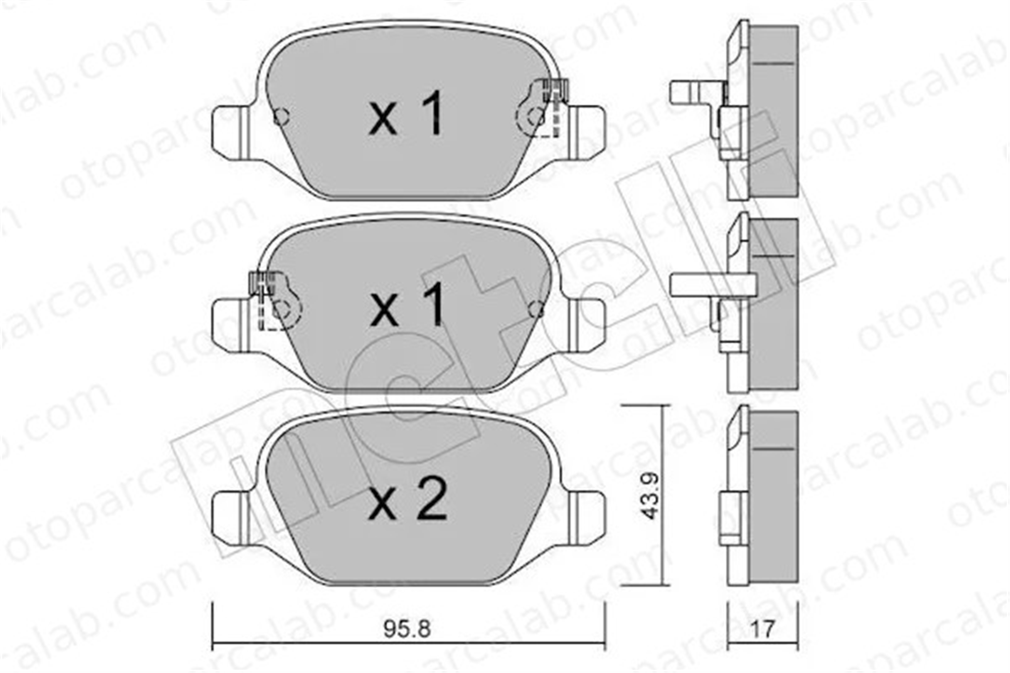 FIAT ORJINAL 77367515 Fren Disk Balata Arka FIAT 500L 77367515 77366456