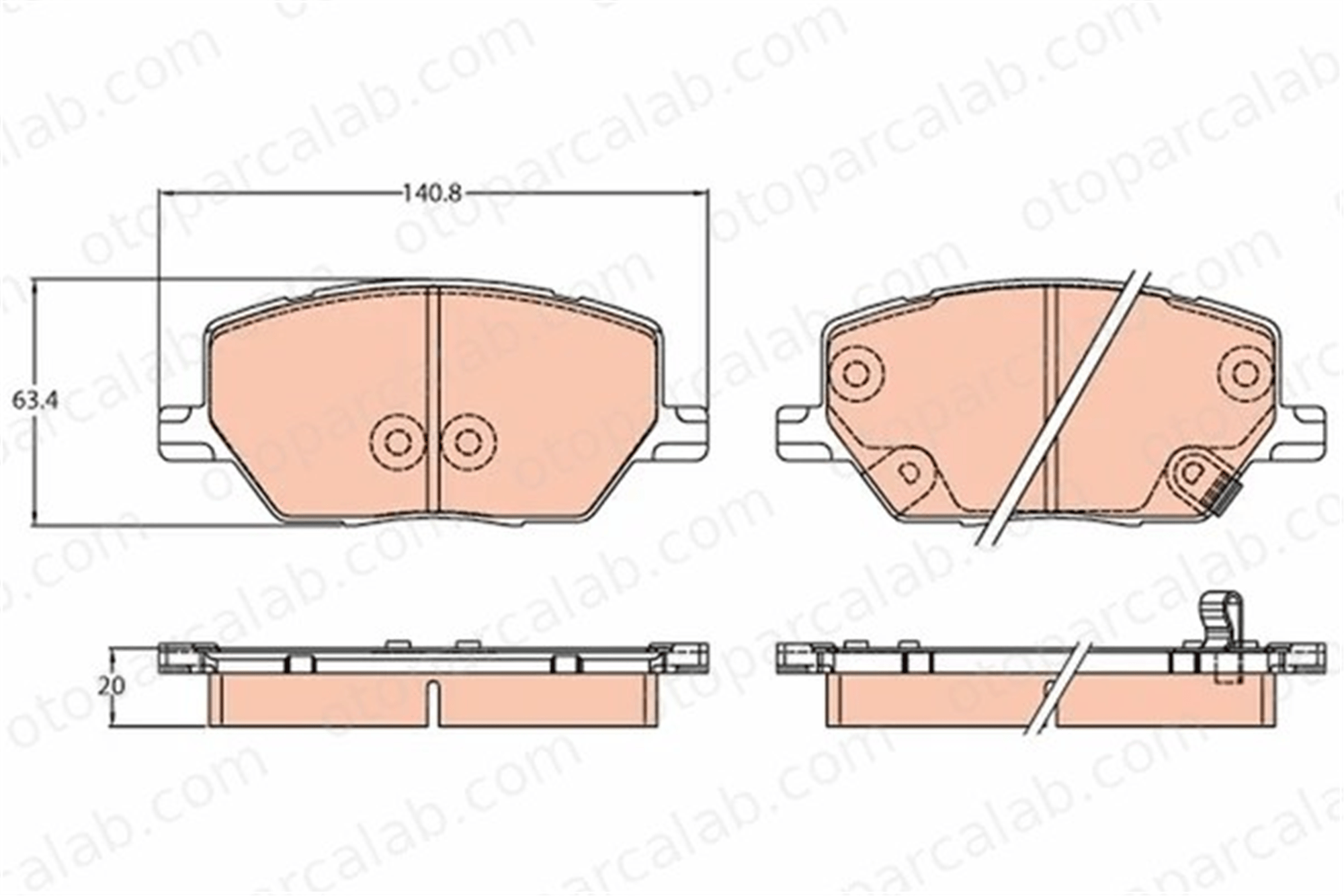 FIAT ORJINAL 77367518 Fren Disk Balata Ön FIAT 500X JEEP RENEGADE SUV 77367518 77361006
