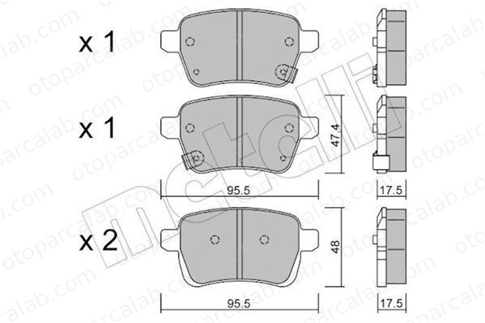FIAT ORJINAL 77367914 Fren Disk Balata Arka FIAT TIPO Station wagon OPEL CORSA E 77367914 68211493AA