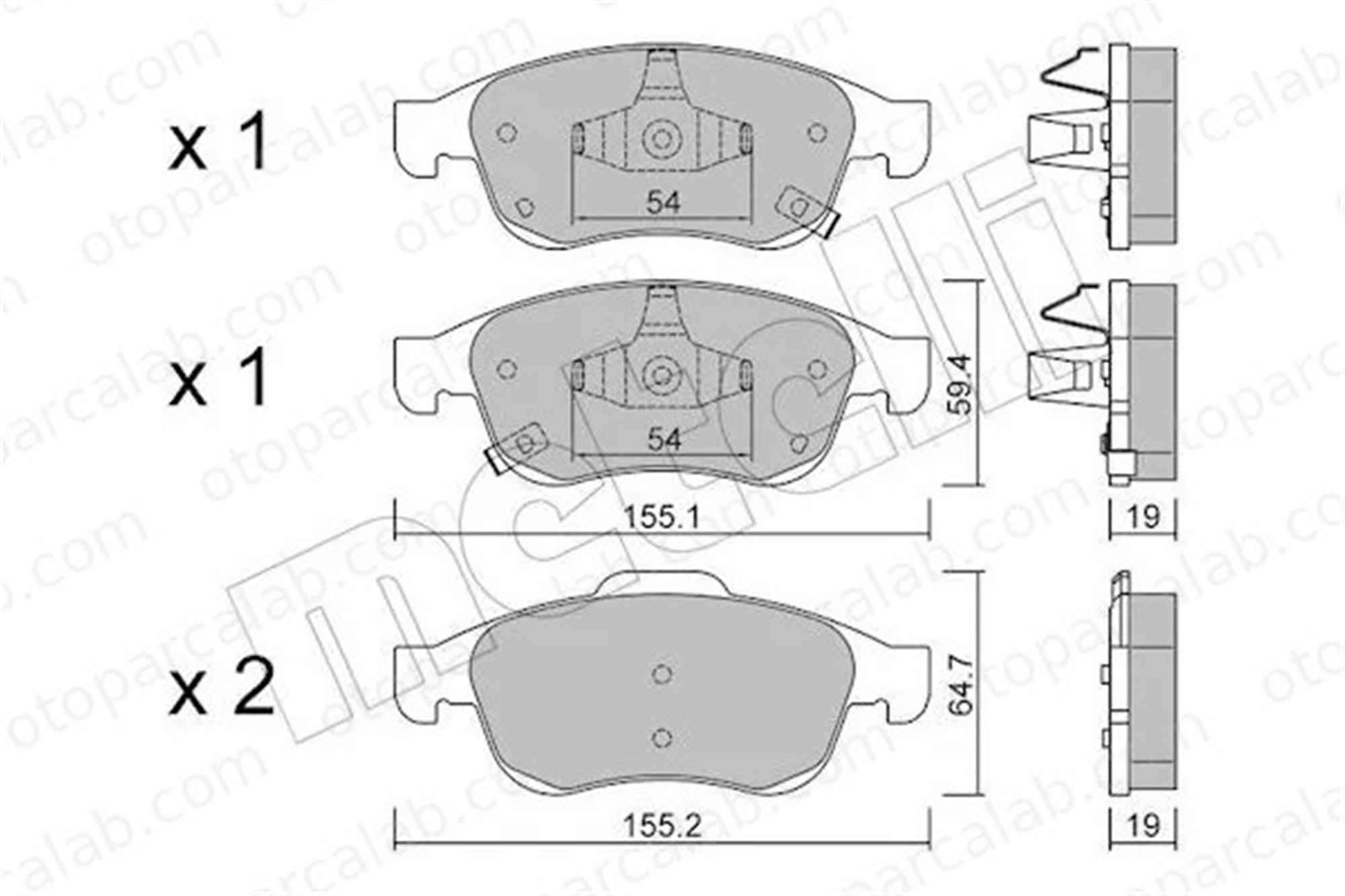 FIAT ORJINAL 77368048 Fren Disk Balata Ön FIAT 500X JEEP RENEGADE SUV 77368048 77367213