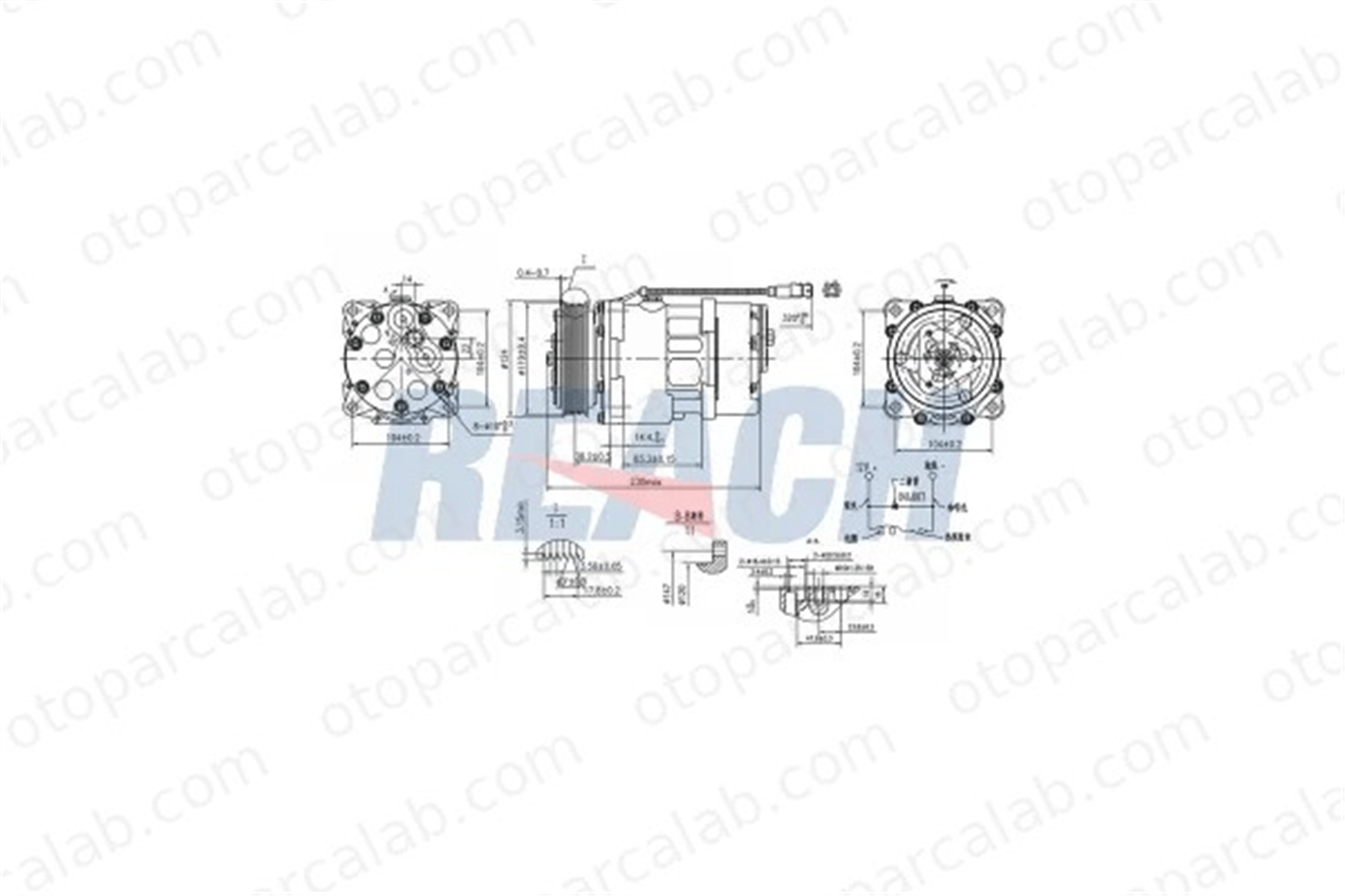 FIAT ORJINAL 9641078080 Klima Kompresörü CITROËN XANTIA XSARA 9641078080 6453EY