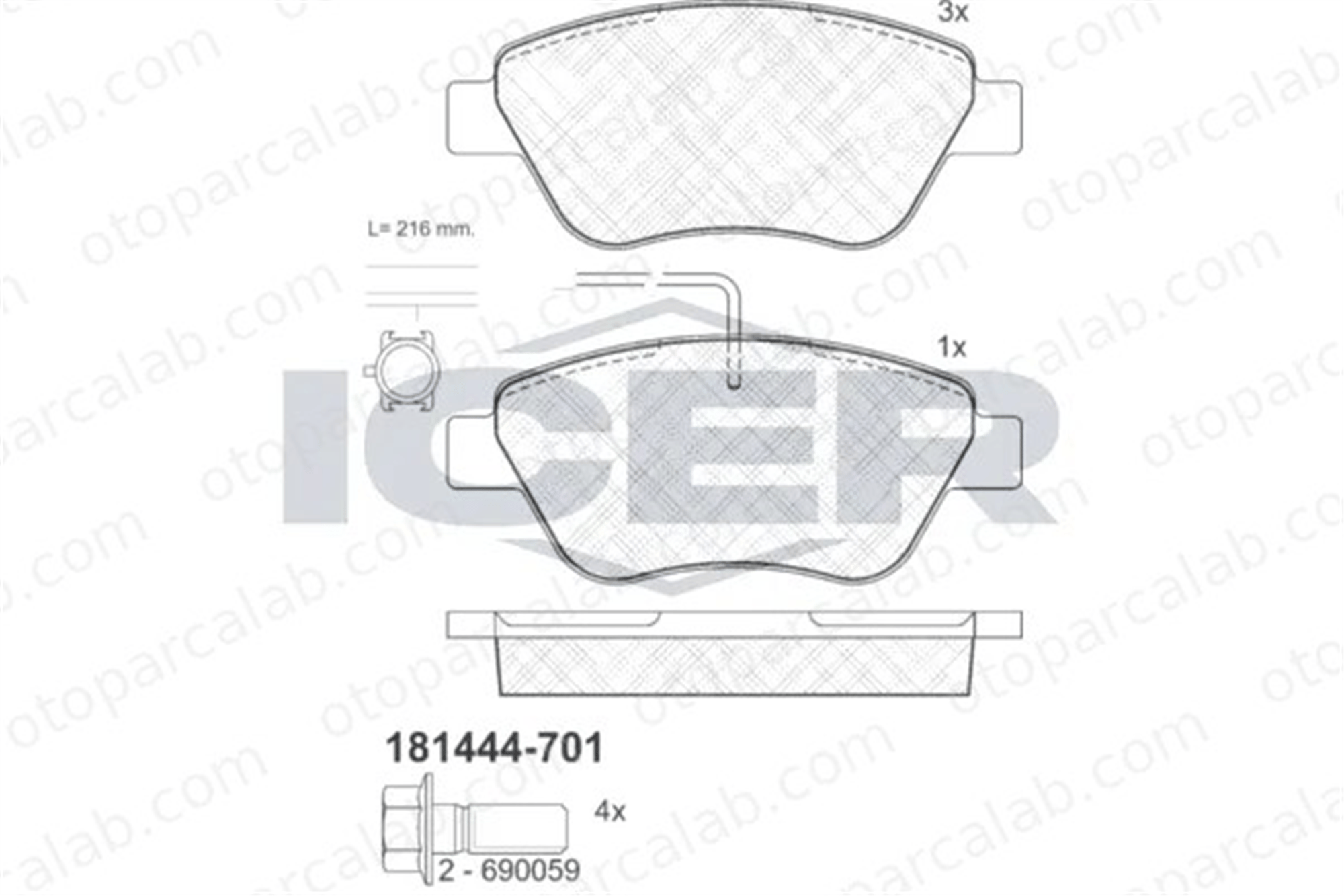 FIAT ORJINAL 98845078 Fren Disk Balata Ön FIAT DOBLO Kasa/büyük limuzin DOBLO MPV 98845078 77364393