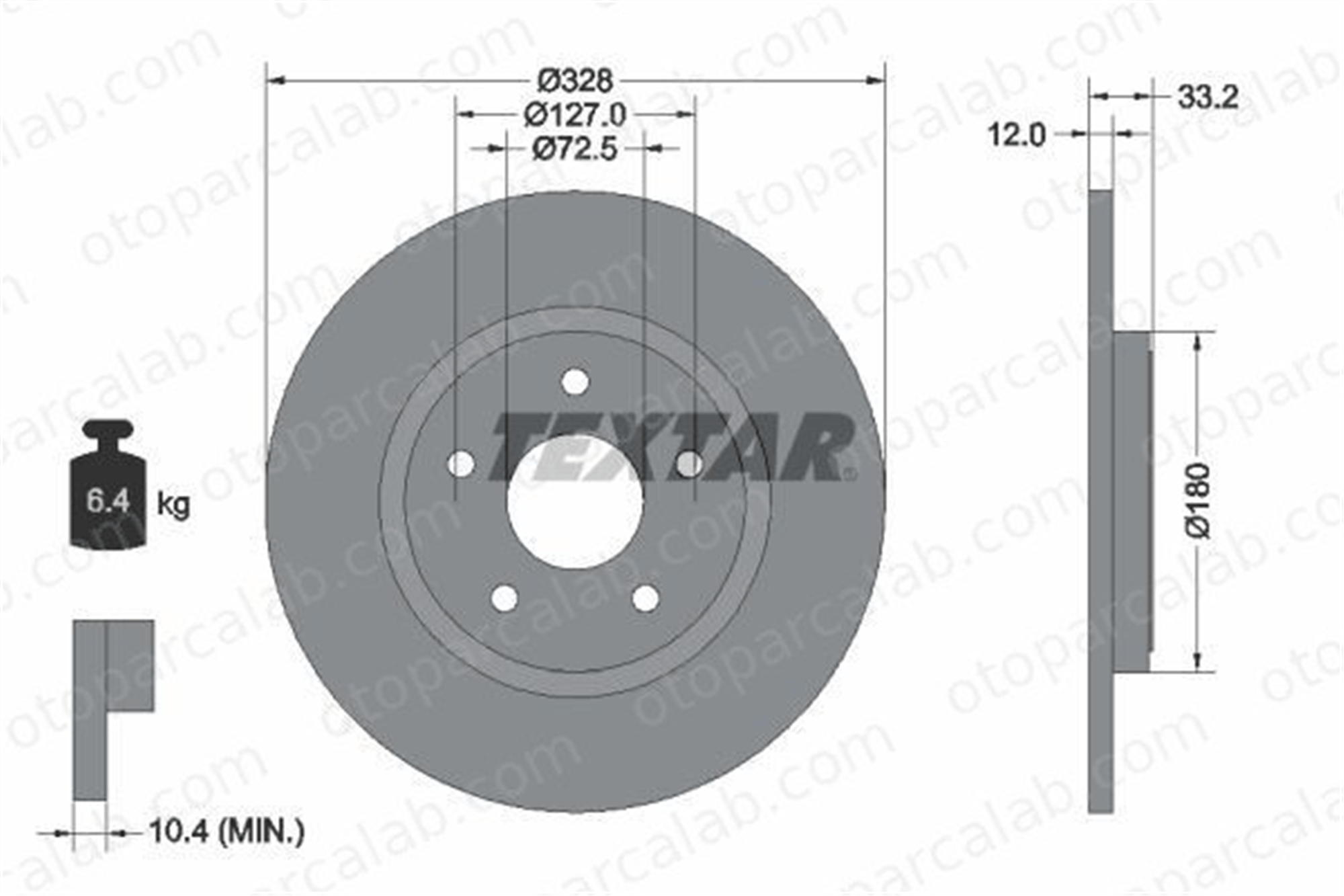 FIAT ORJINAL K04779713AB Fren Disk Ayna Arka Sağ ve Sol DODGE JOURNEY FIAT FREEMONT K04779713AB 4779713AA