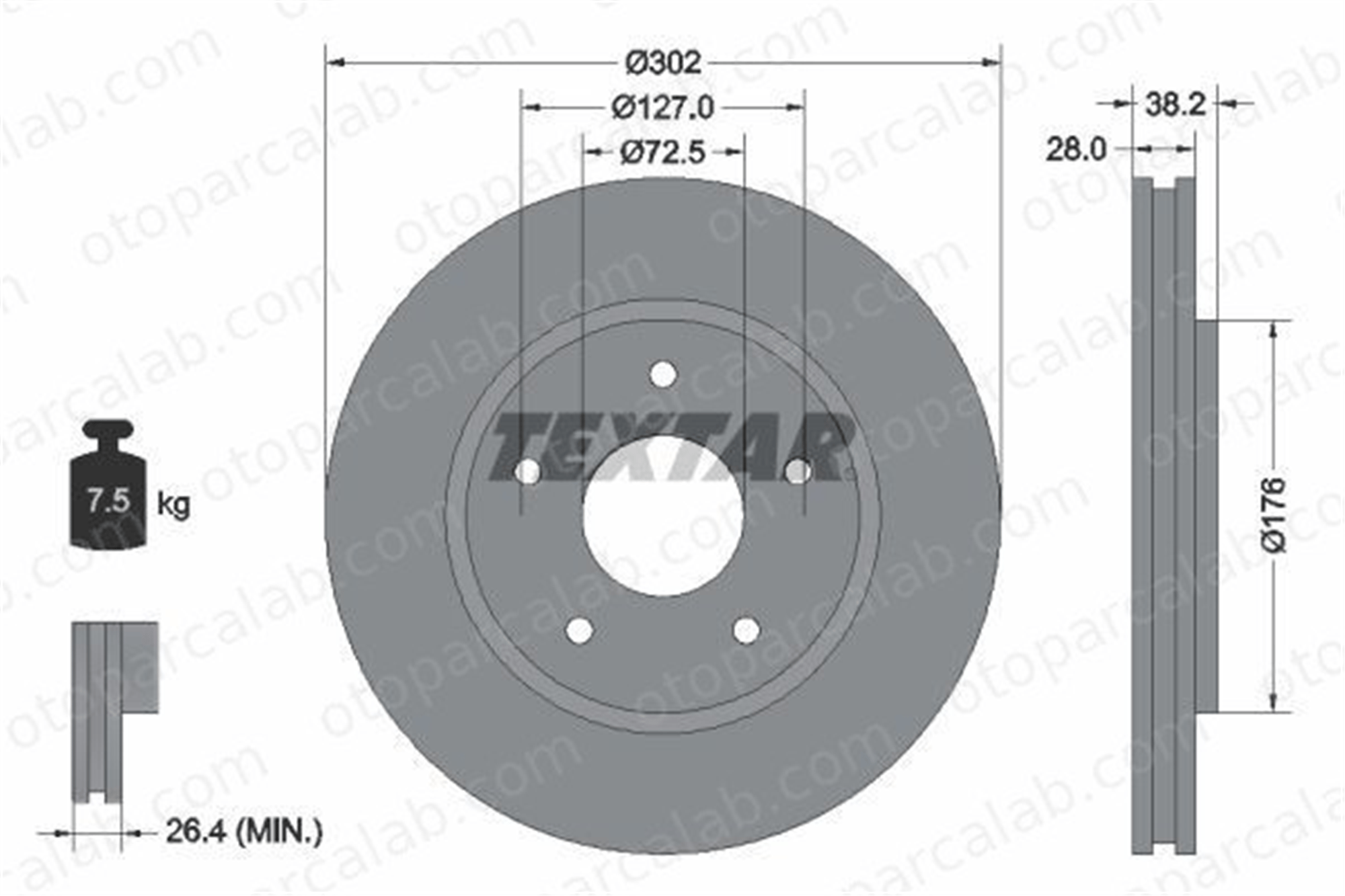 FIAT ORJINAL K68032944AB Fren Disk Ayna Ön Sağ ve Sol DODGE JOURNEY FIAT FREEMONT K68032944AB 7B0615301B