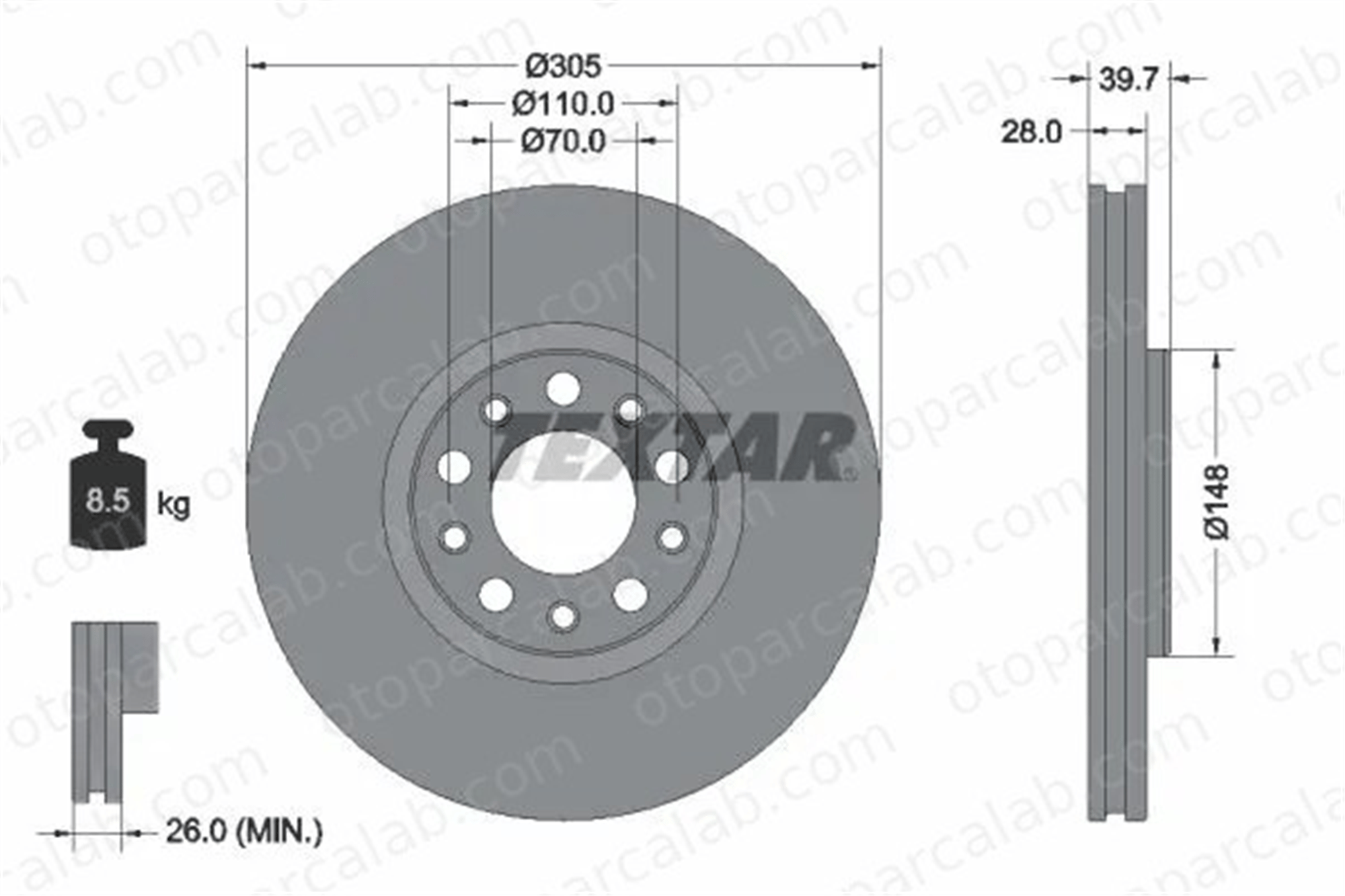 FIAT ORJINAL K68254087AB Fren Disk Ayna Ön Sağ ve Sol FIAT 500X JEEP RENEGADE SUV K68254087AB 51937304