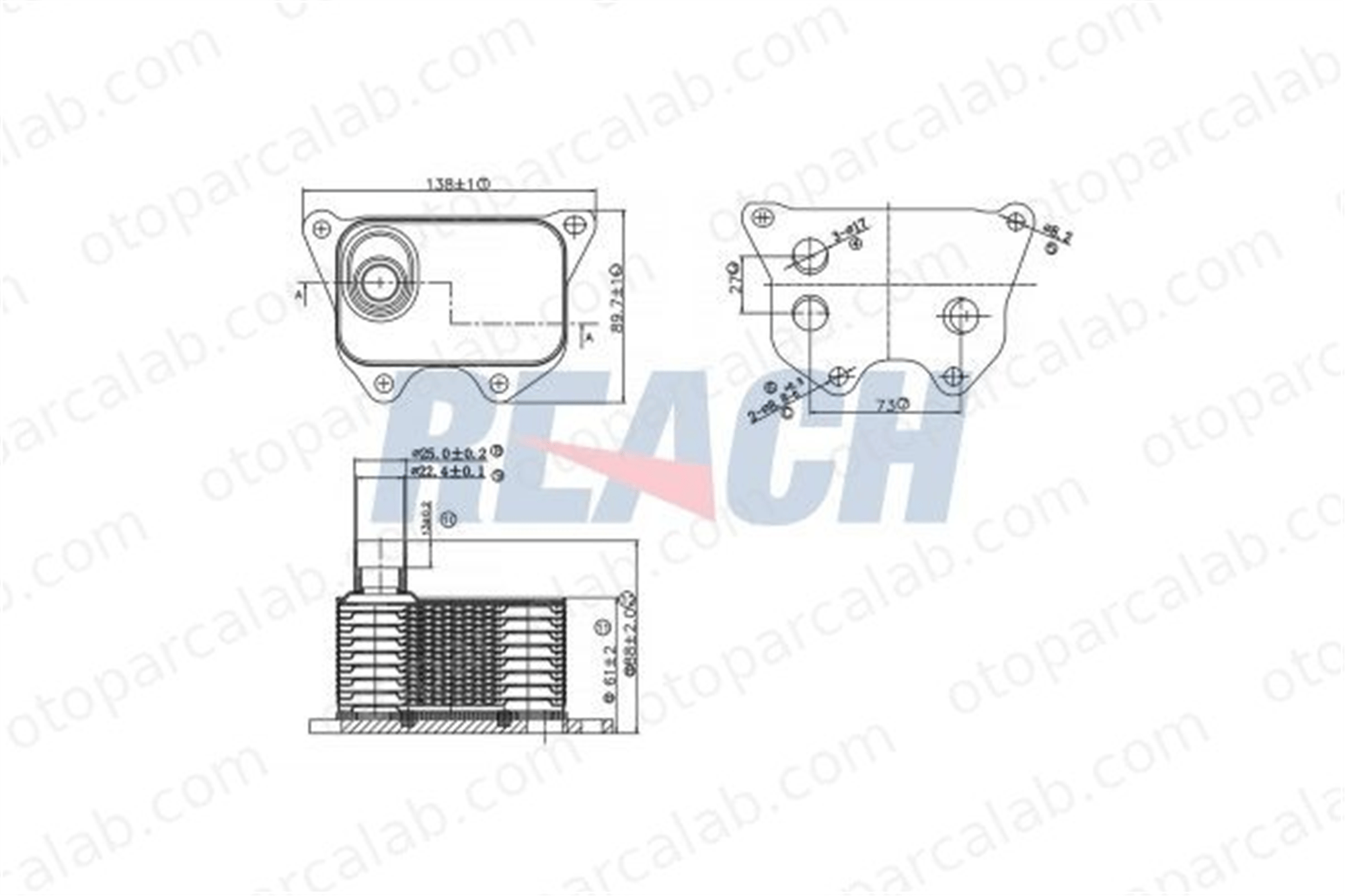 FITPART FIT04010039W Motor Yağ Soğutucu AUDI A4 B8 A4 B8 Avant 6J117021D 06J117021D