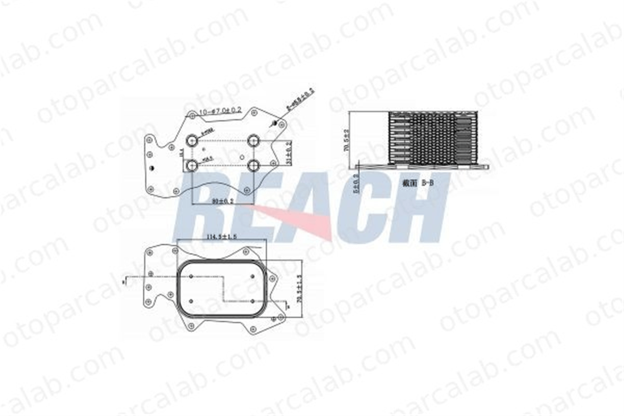 FITPART FIT04010046W Motor Yağ Soğutucu AUDI A6 C6 A6 C6 Avant 59117021J 59117021F