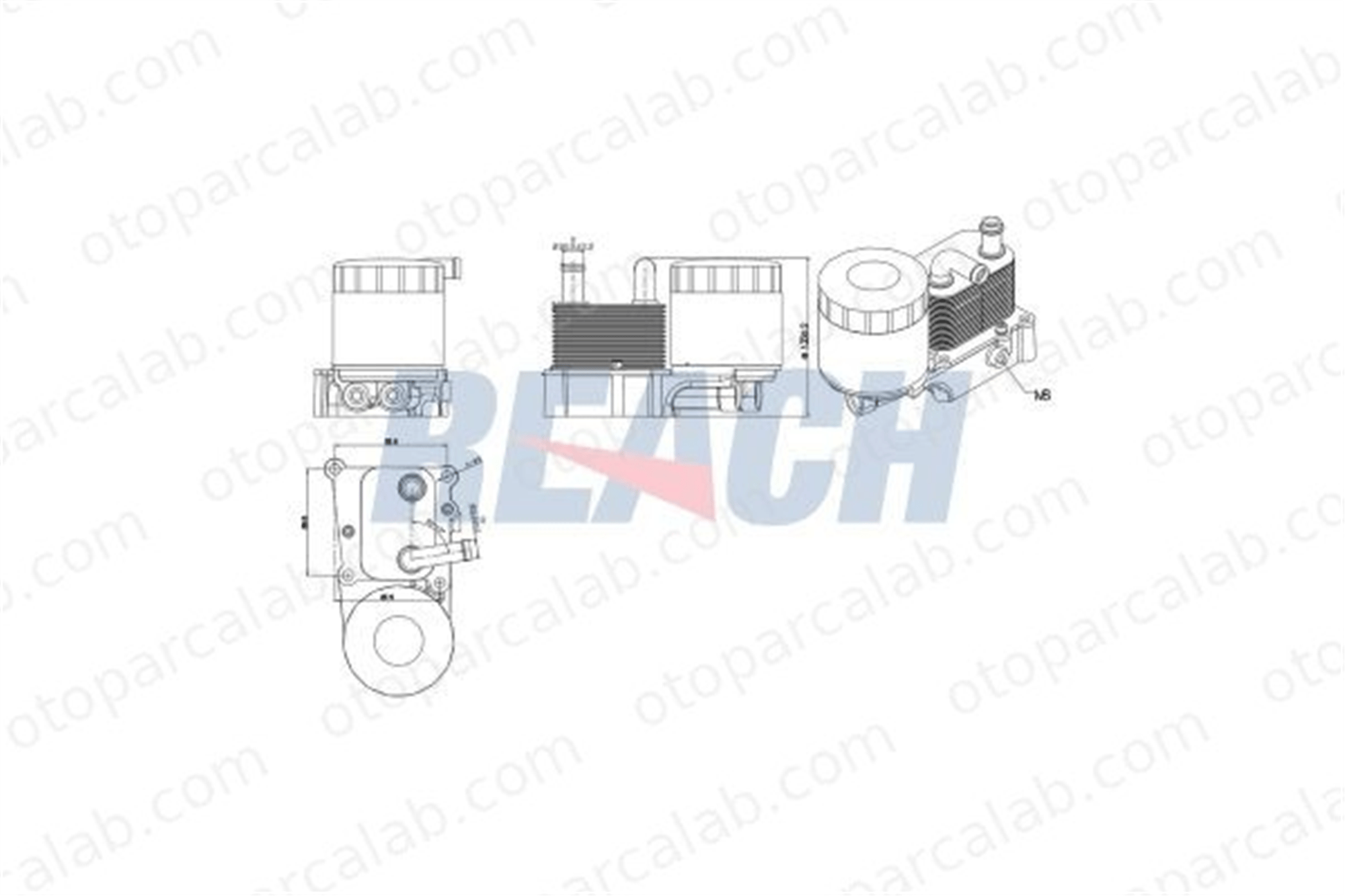 FOMOCO 2M5Q6B624BD Motor Yağ Soğutucu FORD FOCUS I FOCUS I Kombi van 1S4Q6B624AC 1079204