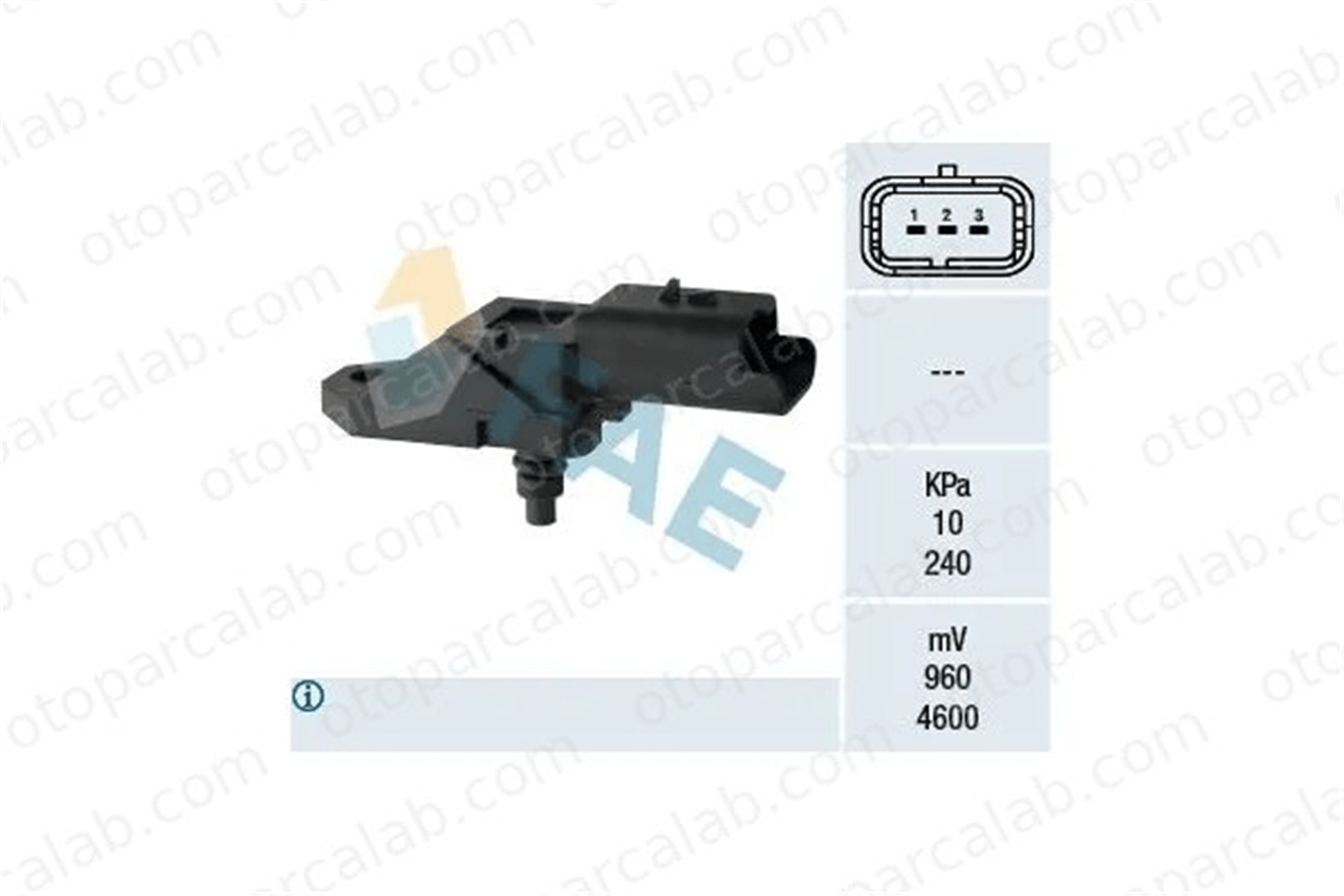 FOMOCO 3M5A12T551AC MAP Sensörü FORD C-MAX FOCUS II 3M5A12T551AC 1920CZ