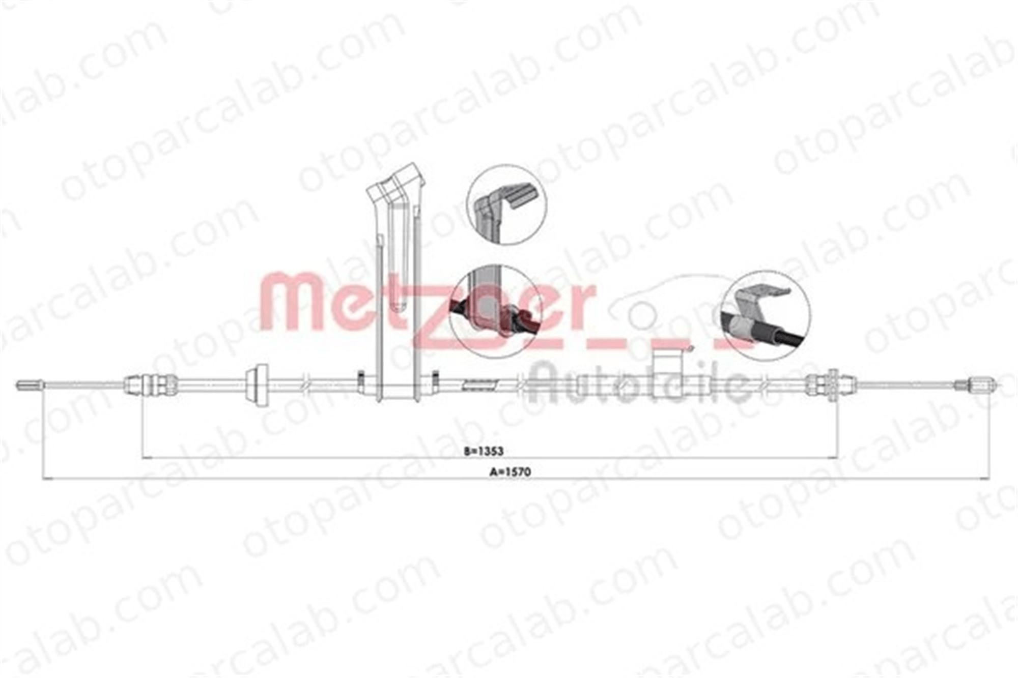 FORD ORJINAL BK312A809AG El Fren Teli Arka Sağ veya Sol FORD TRANSIT V363 Platform şasi BK312A809AG 2034869